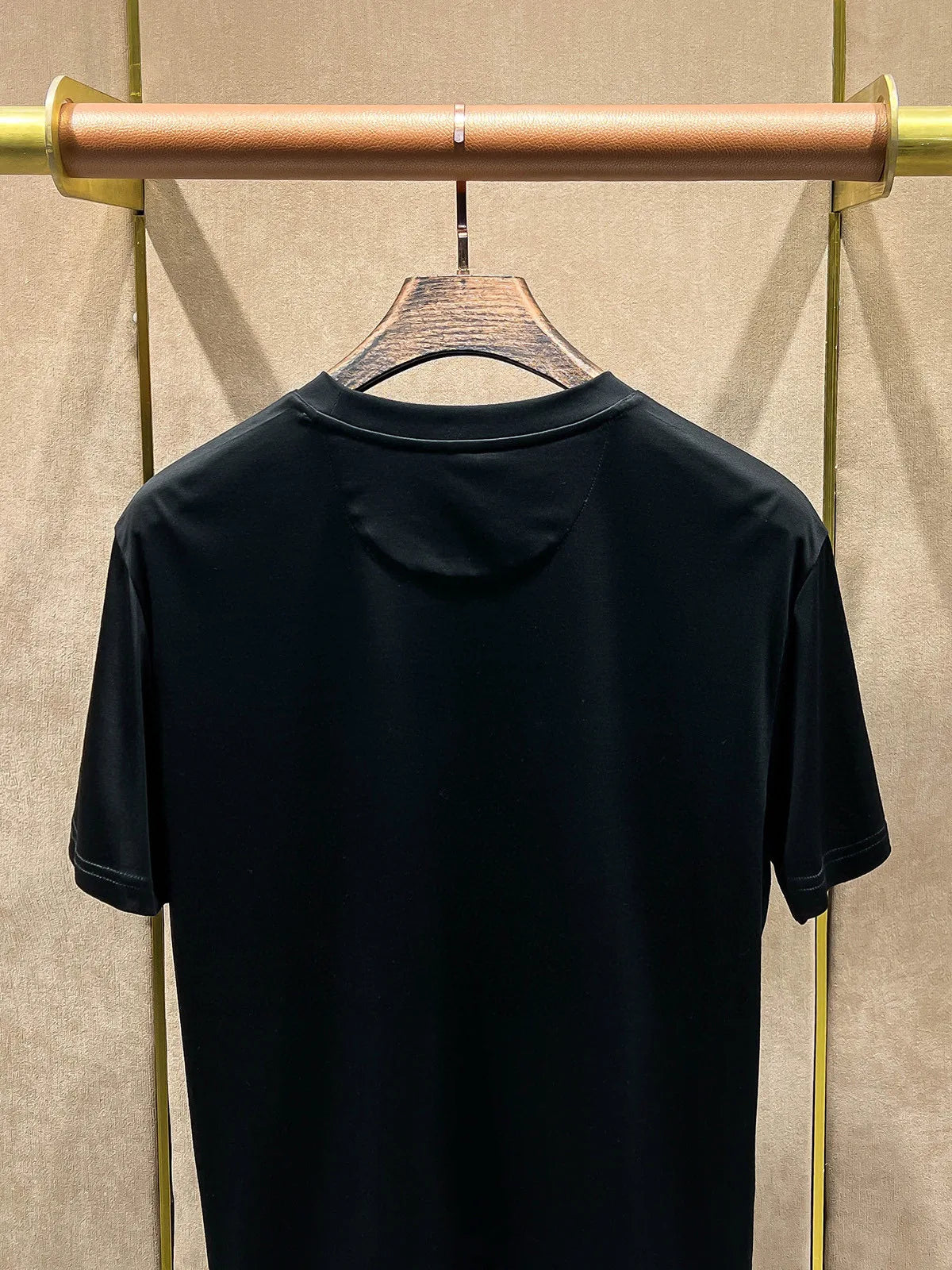 Italy BC men's clothing summer new cotton breathable solid color fashion casual old money wind round neck short sleeve T-shirt