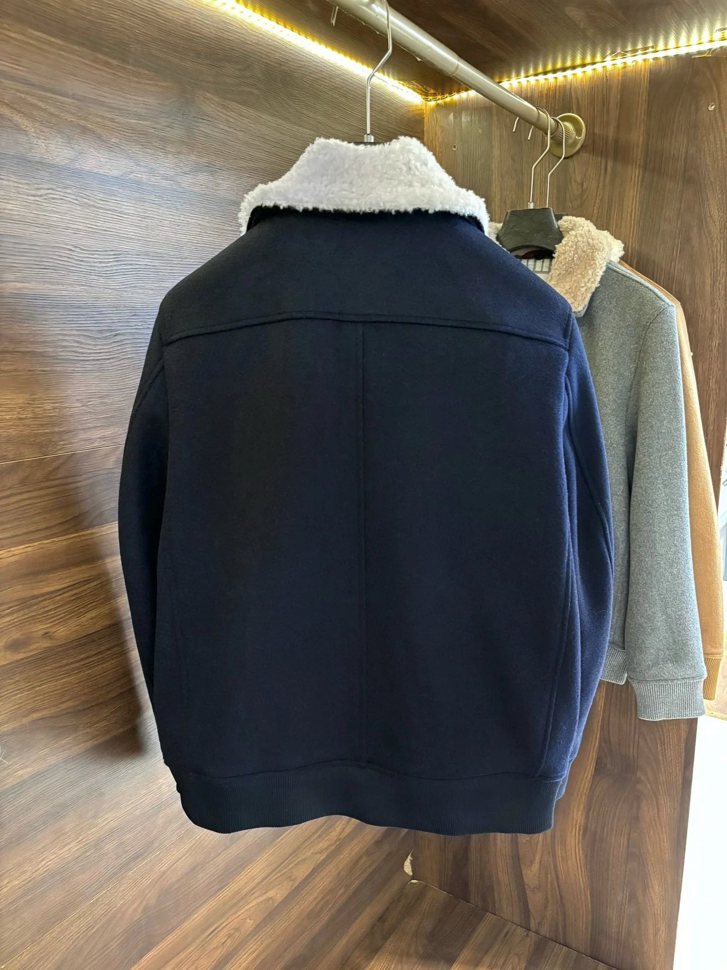 Italy BC men's clothing autumn and winter new old money style fashion casual thick wool cashmere thermal lapel jacket jacket