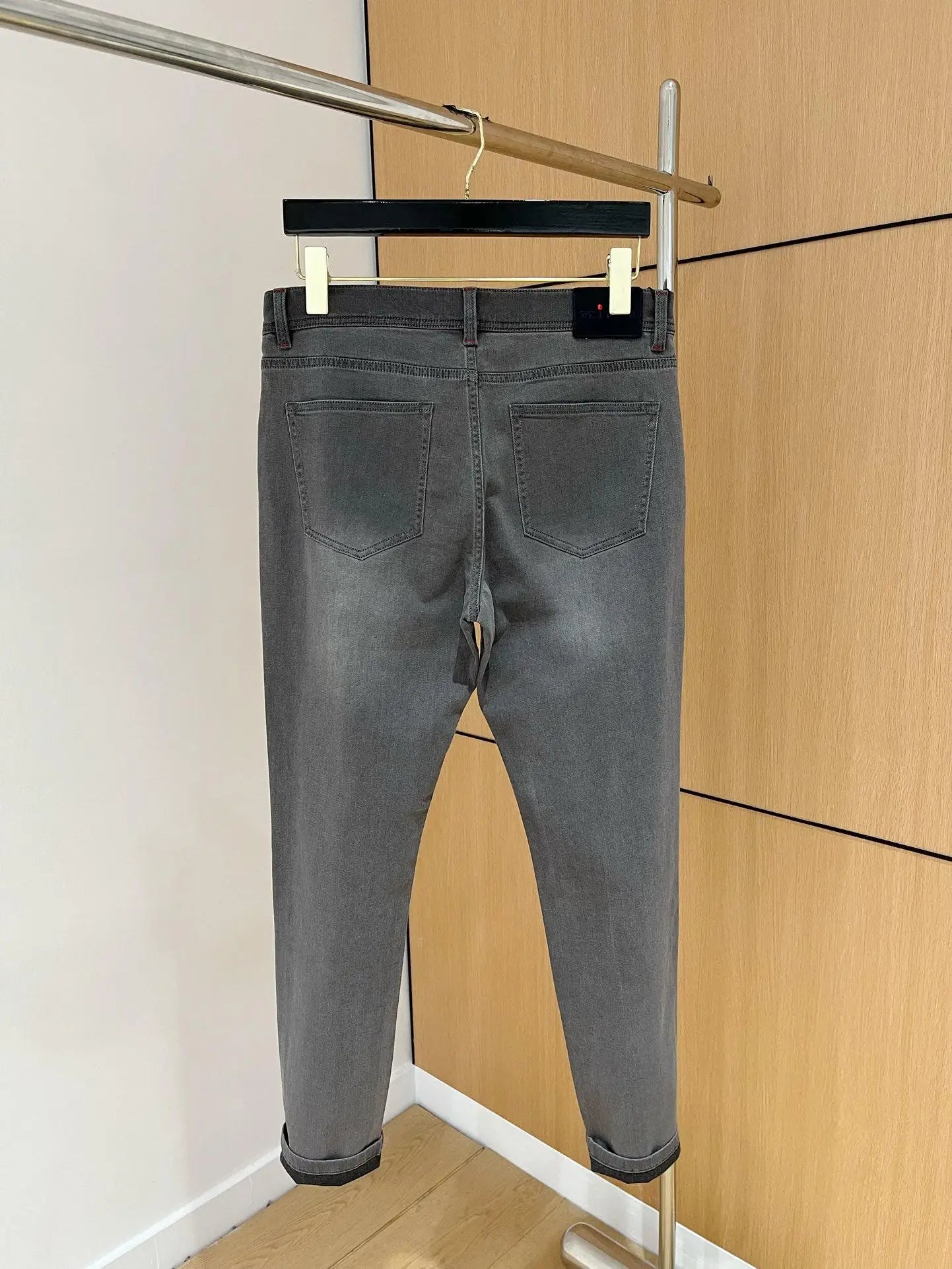 25 spring and summer new Italian kiton chiton solid color fashionable versatile slim-fitting small feet men's casual jeans