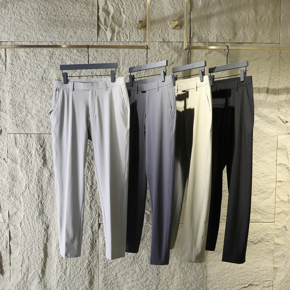 Italian light luxury ZZ 2025 summer new business casual trousers elastic three-proof anti-wrinkle quick-drying trousers