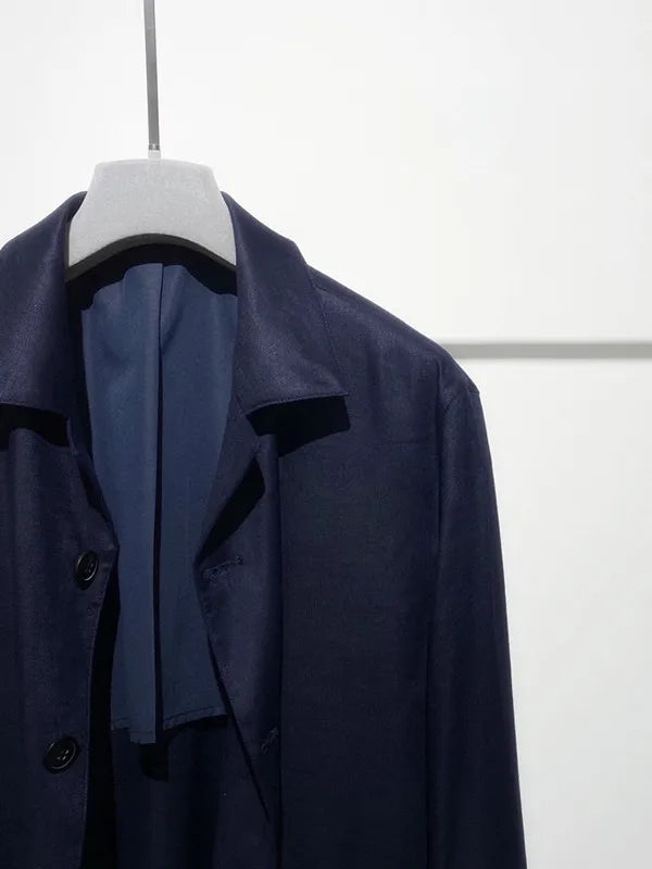 High luxury heavy series, light and breathable texture, temperament gentleman business casual linen loose jacket
