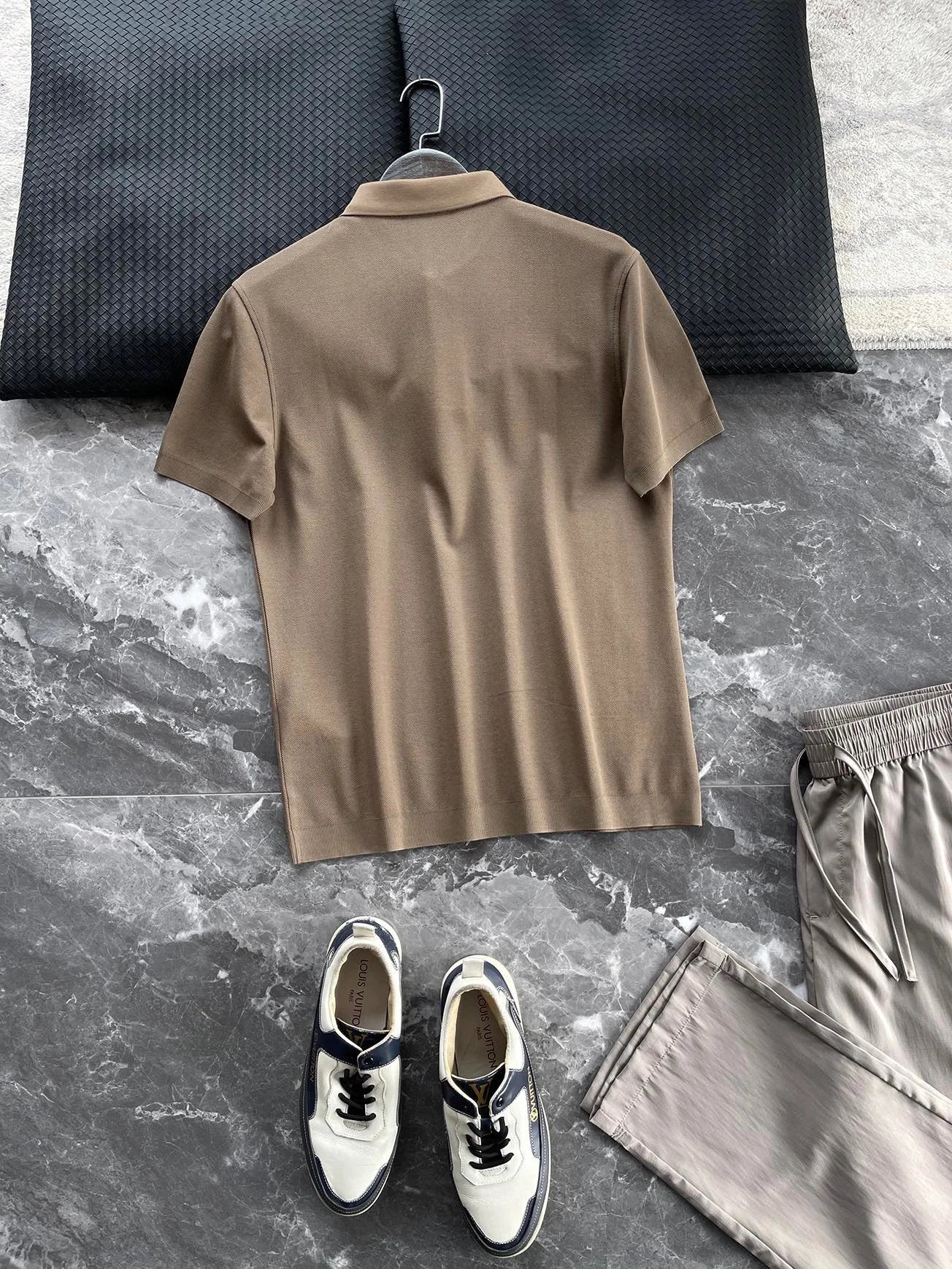 Summer, light luxury business commute casual lapel short-sleeved T-shirt polo shirt