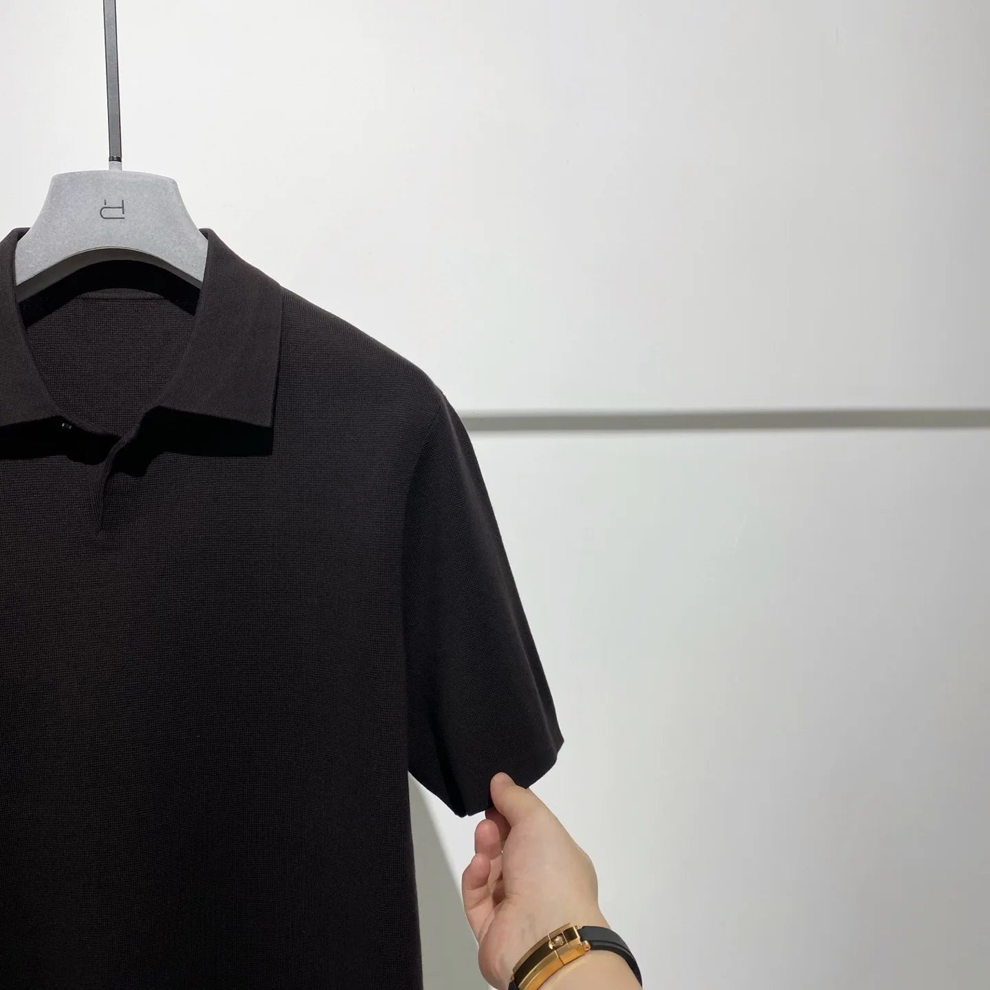 Toning premium sense, super soft cotton yarn spring and summer business casual knitted polo shirt short-sleeved polo shirt