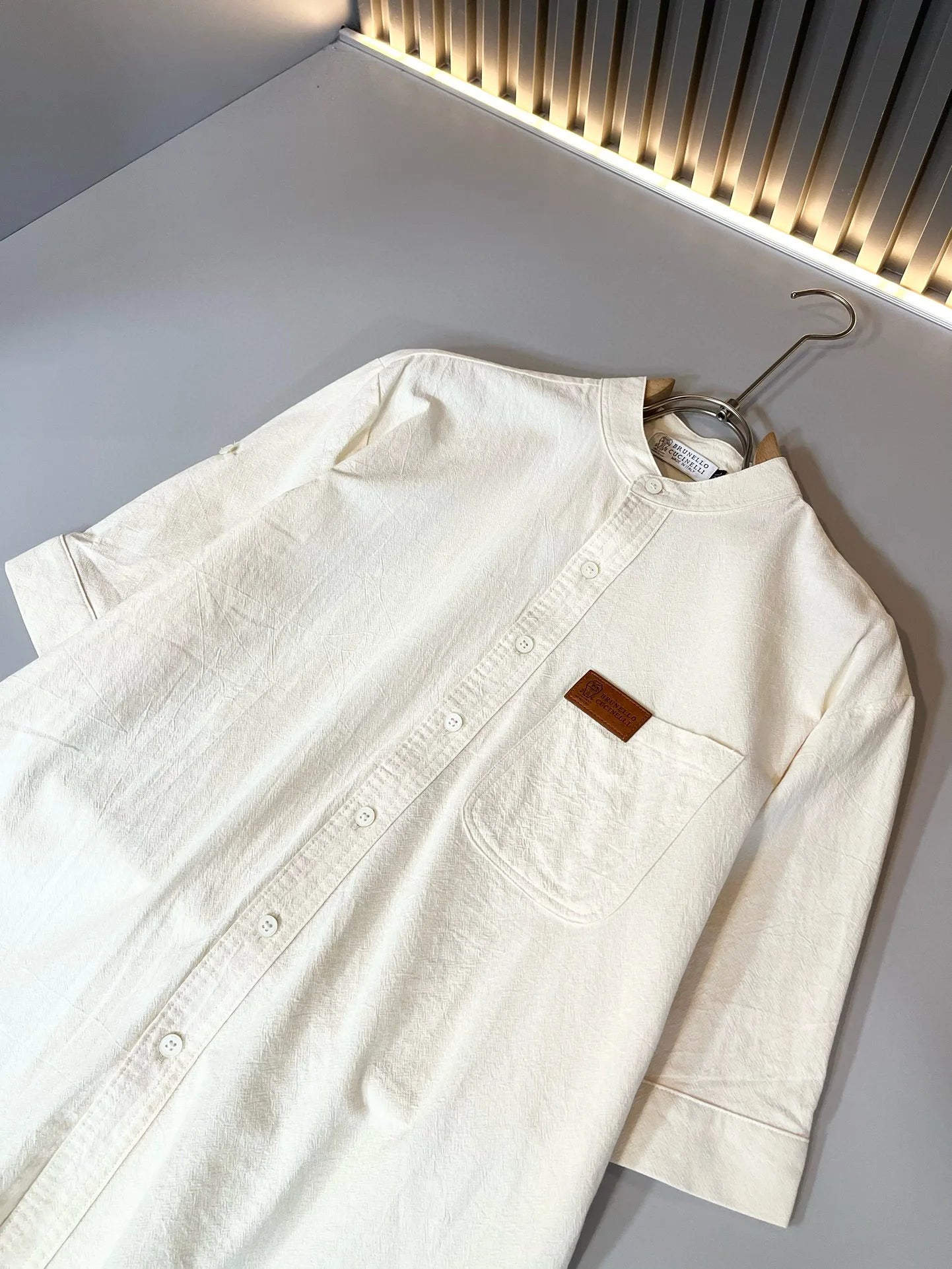BC old money style men's clothing 24 autumn new solid color simple and versatile fashion business casual short-sleeved shirt
