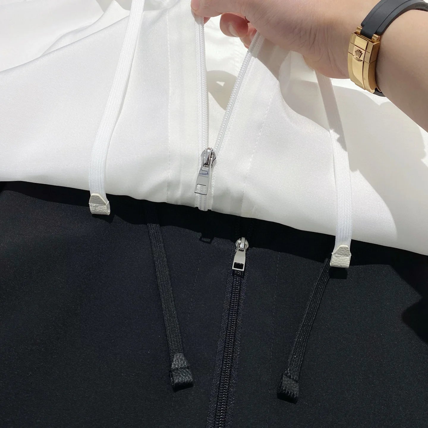 Simple and elegant premium light and breathable ultra-thin wool lyocell hooded sunscreen jacket jacket