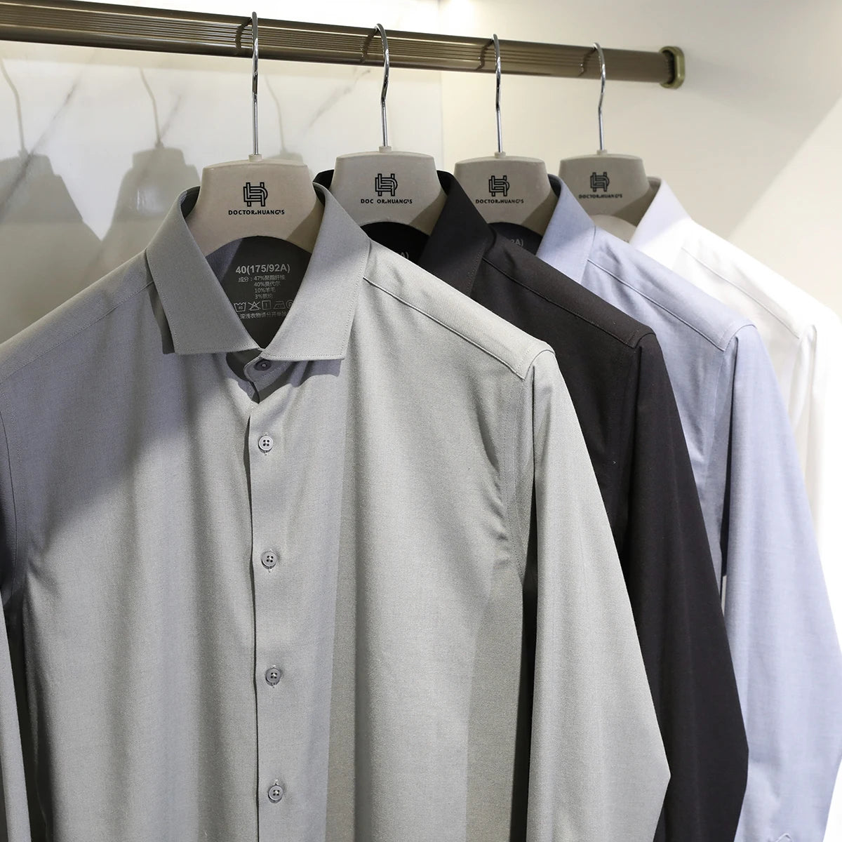 Premium old money style, spring and autumn new modal wool blended long-sleeved shirt business casual shirt
