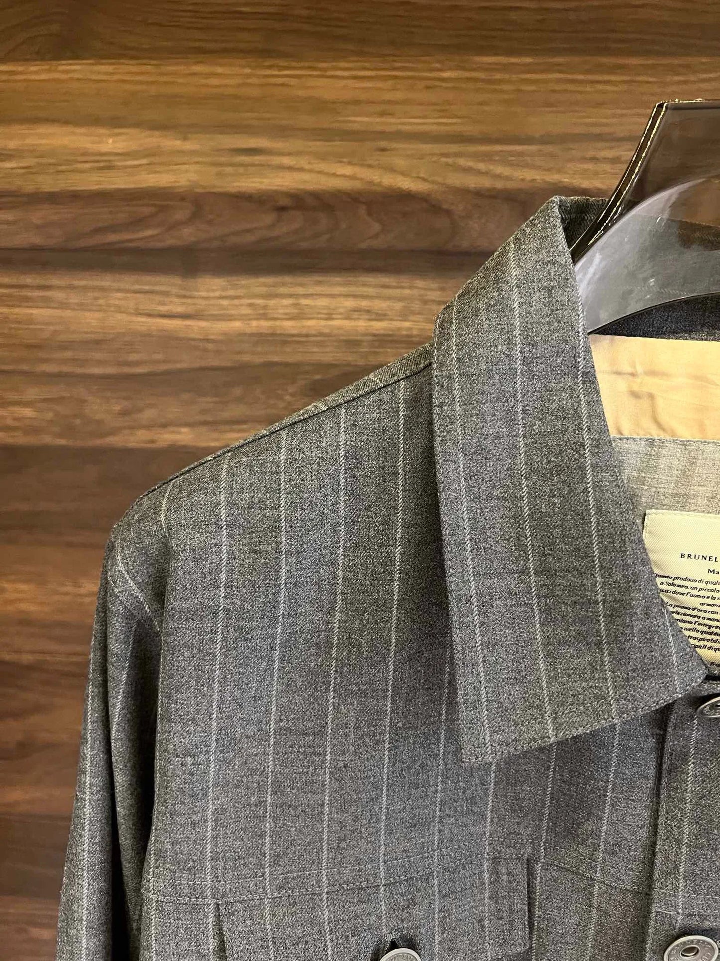 Italy BC old money style men's clothing 24 autumn and winter new wool material striped fashion business casual jacket