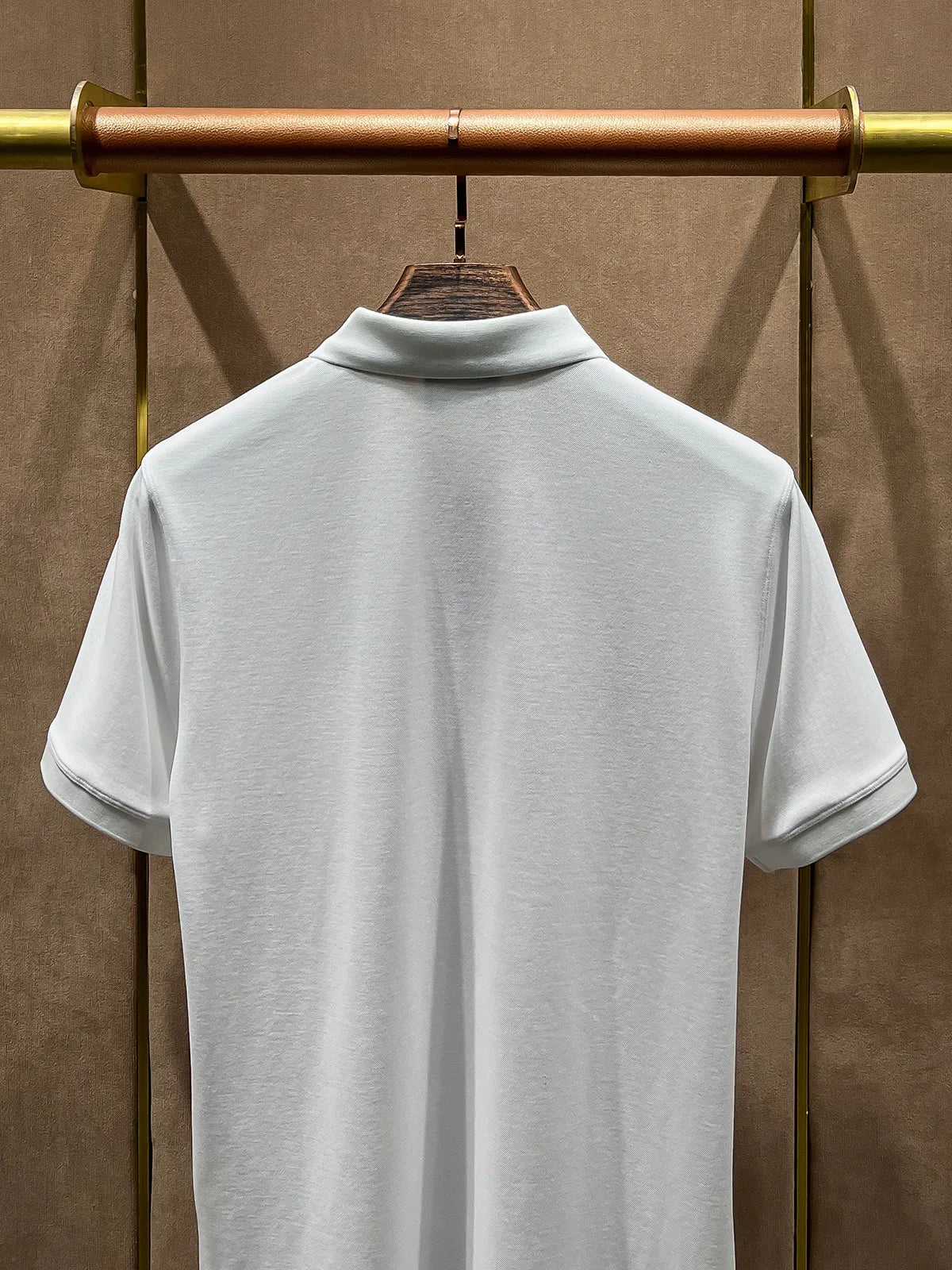 Summer kiton Chiton embroidered men's lapel short-sleeved solid color simple fashion versatile casual POLO shirt