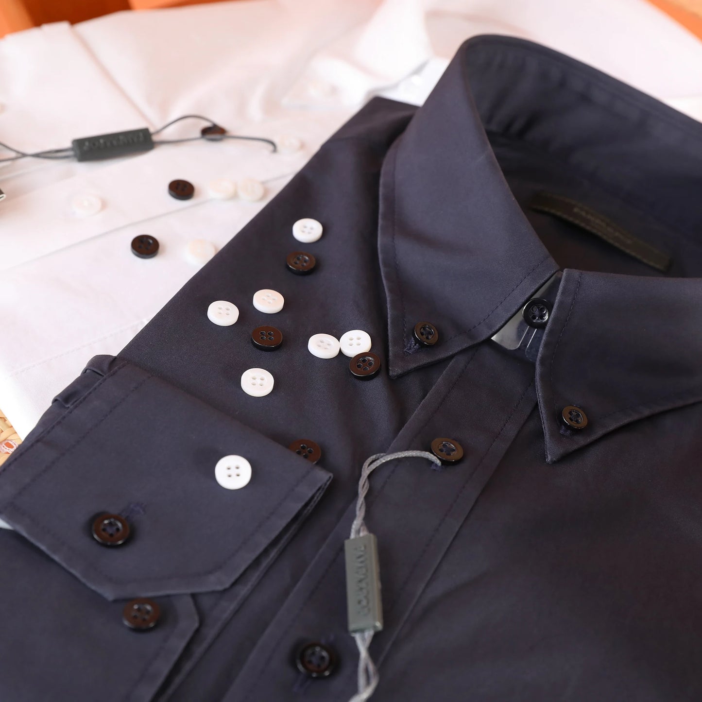 2025 spring new men's light luxury old money style business casual long-sleeved shirt 100% cotton breathable shirt