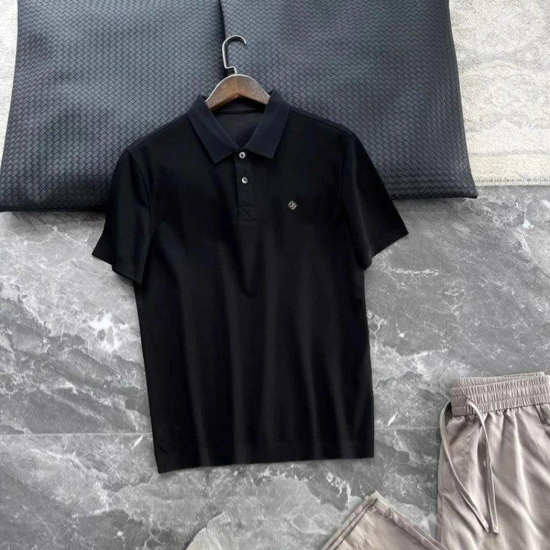 Summer, light luxury business commute casual lapel short-sleeved T-shirt polo shirt