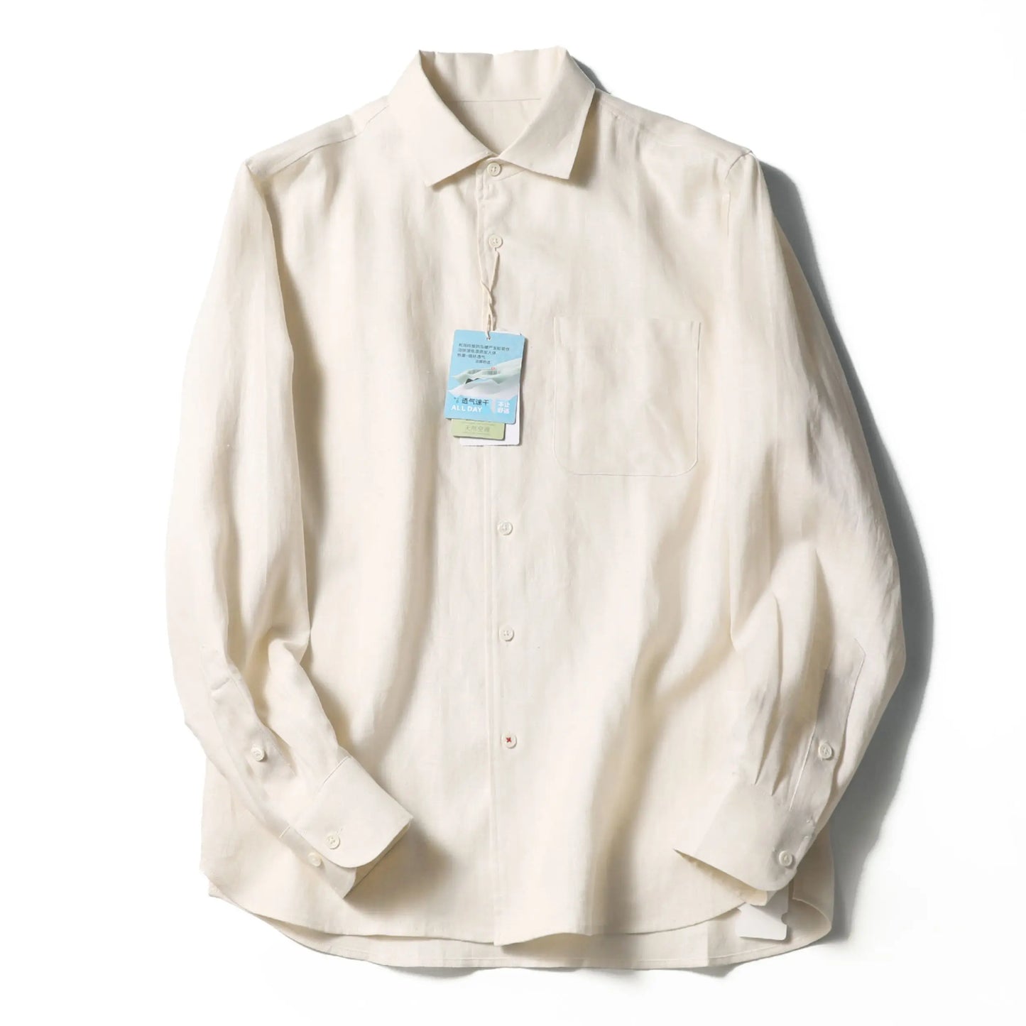 LP Italian luxury 2025 spring and summer new men's high-end old money style 100% linen cool long-sleeved shirt
