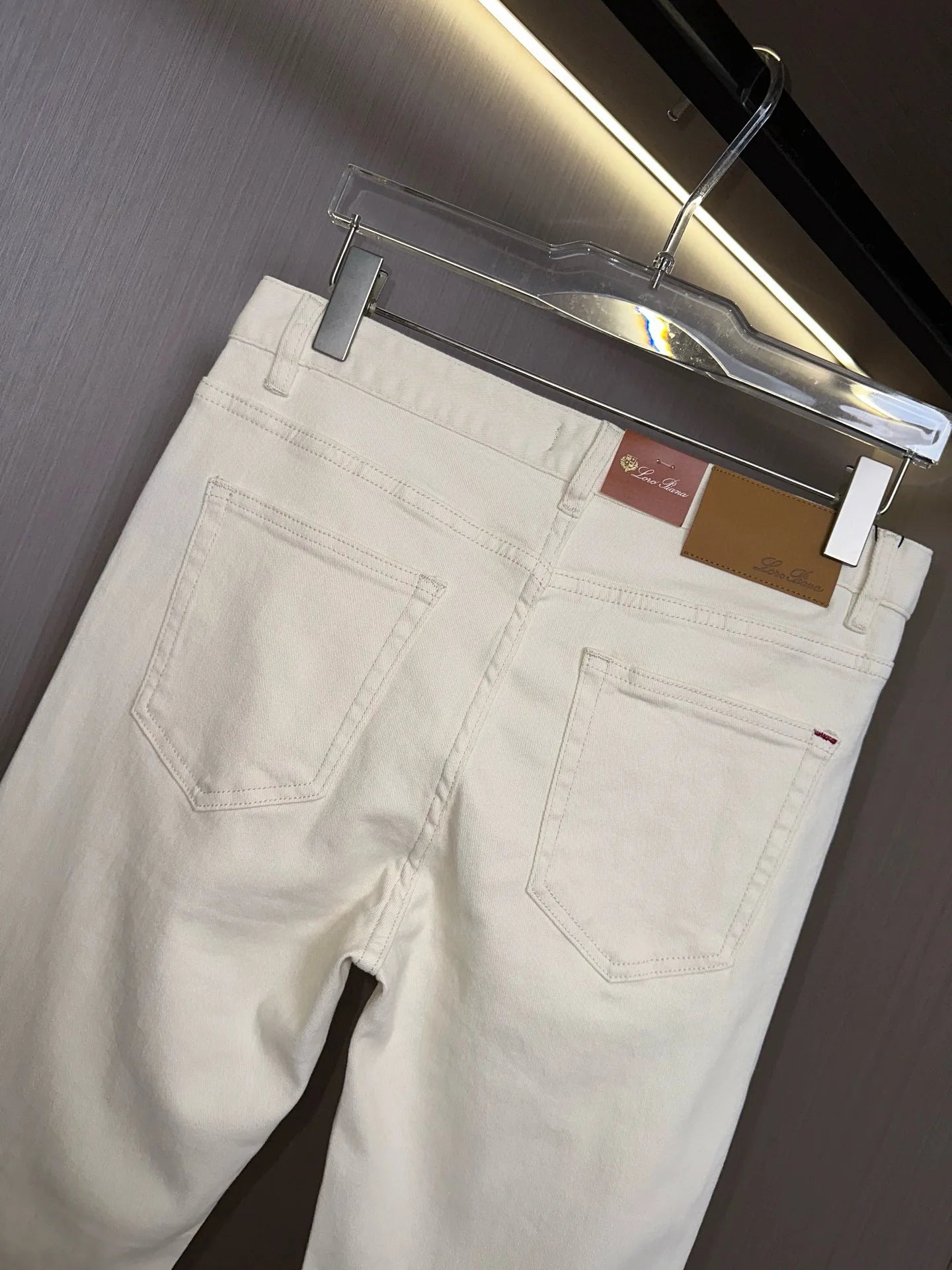 Italian LP spring and summer new washed micro-elastic breathable fashion casual old money wind small straight jeans