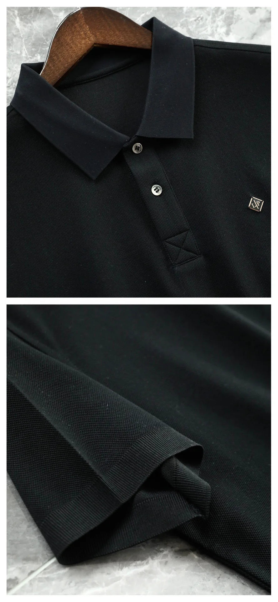 Summer, light luxury business commute casual lapel short-sleeved T-shirt polo shirt