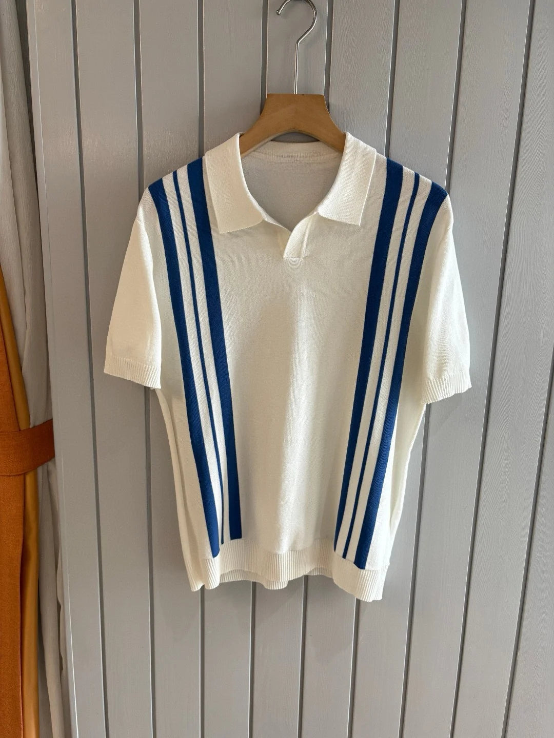 Italian LP old money wind 25 summer cashmere mulberry silk lapel short-sleeved business casual polo shirt
