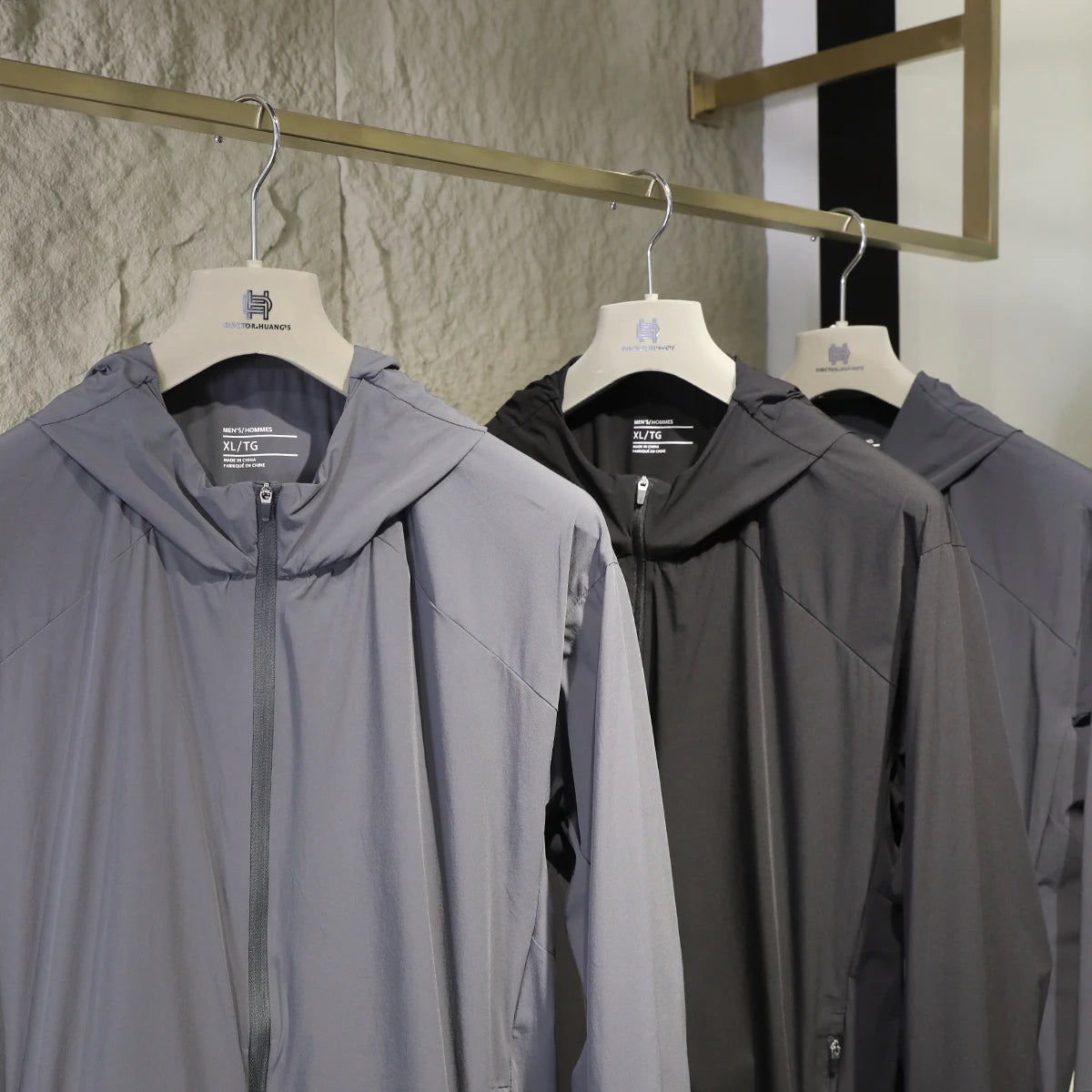 2025 summer new men's outdoor elastic light waterproof jacket breathable quick-drying jacket