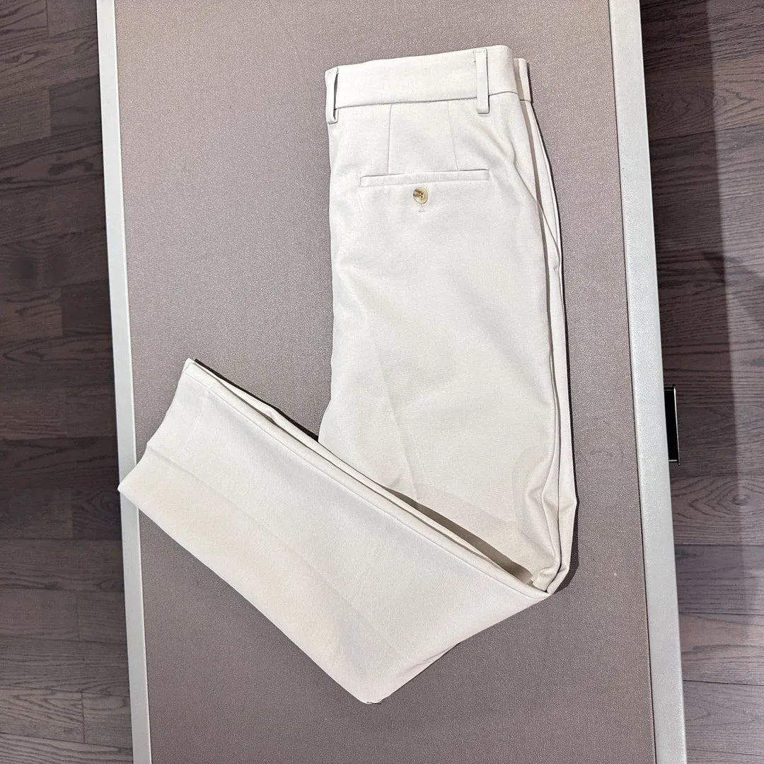 Italian BC vintage style men's 25 summer business simple and versatile straight leg casual trousers