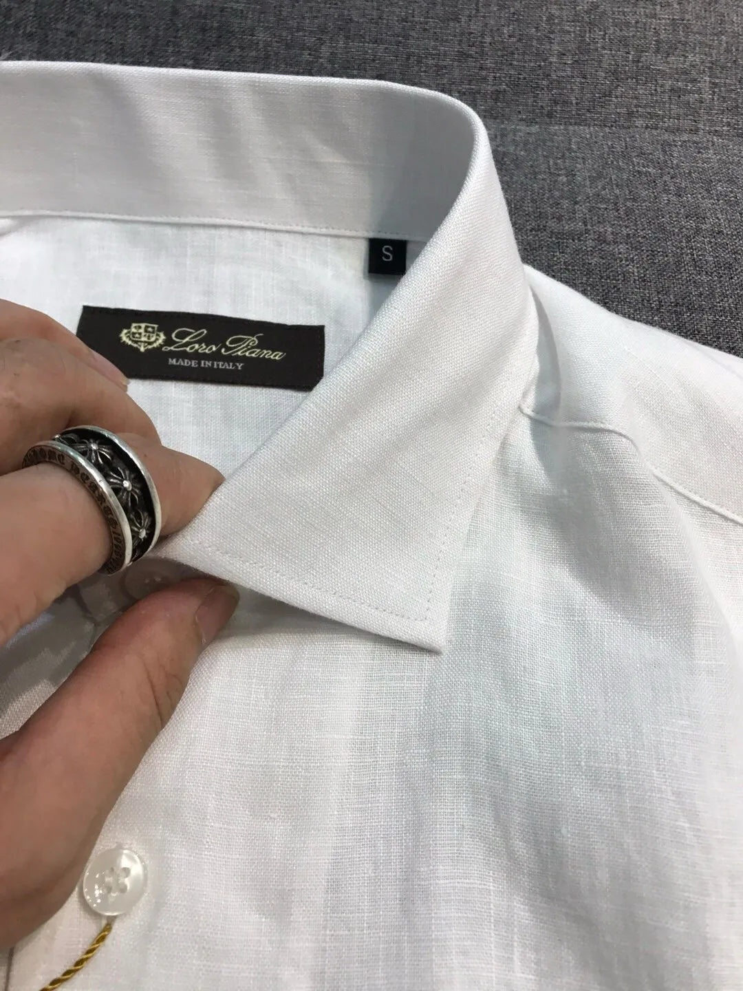 Italian LP Men's Clothing, Linen Business Casual Elegant Minimalist Long Sleeve Shirt Shirt