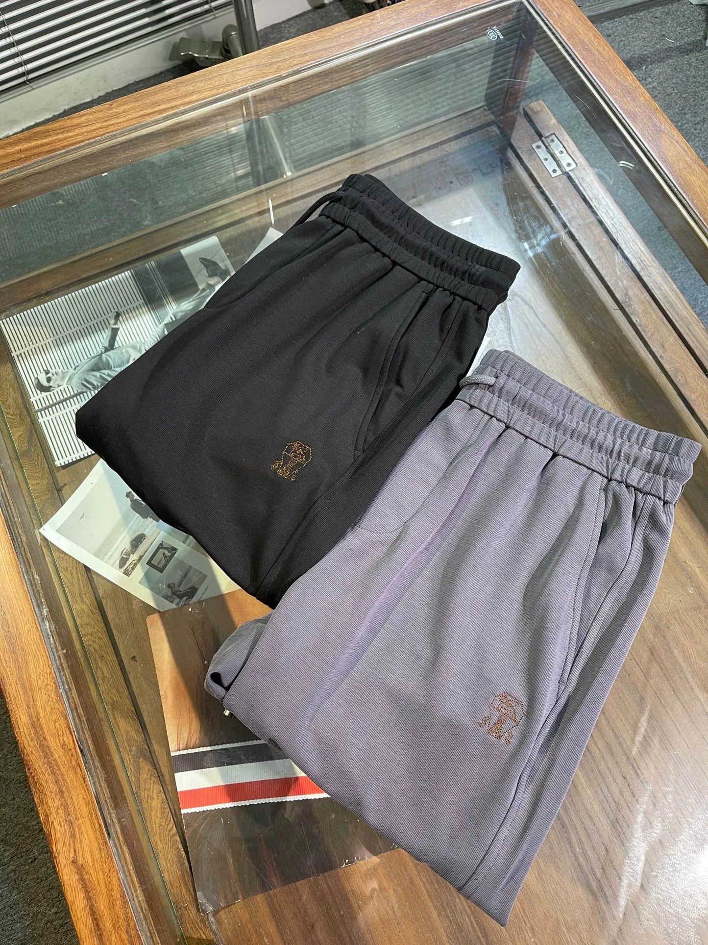 Italy BC men's summer new woven breathable fabric fashion old money style men's thin straight casual pants
