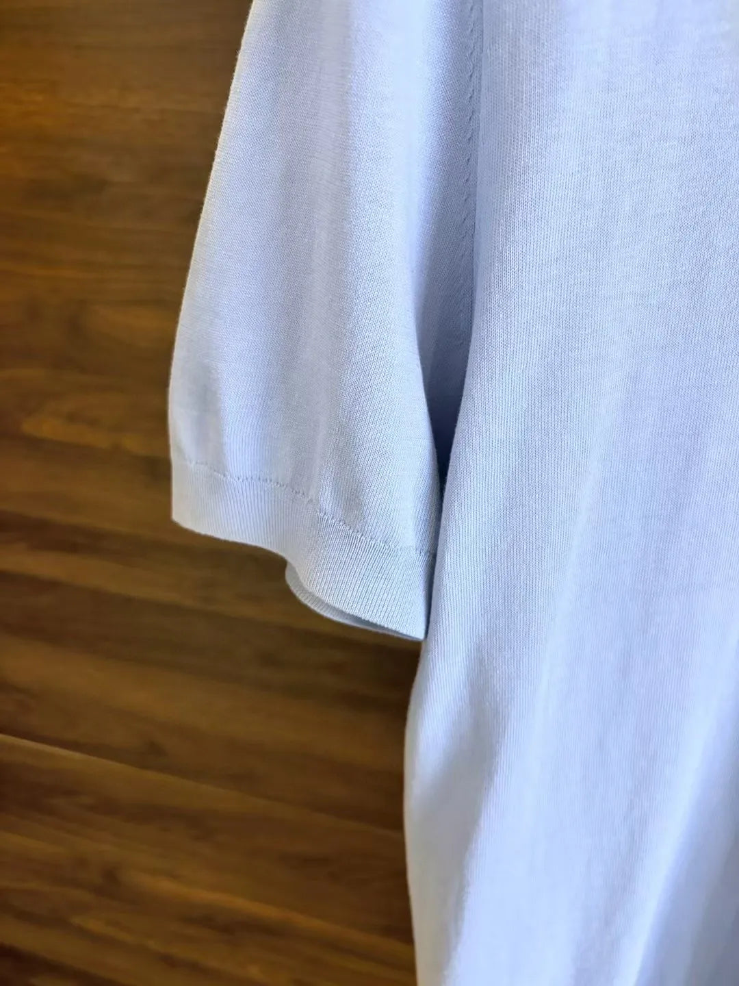 Italian kiton light luxury summer silk blended cotton spinning knitted Haiou collar short-sleeved polo shirt