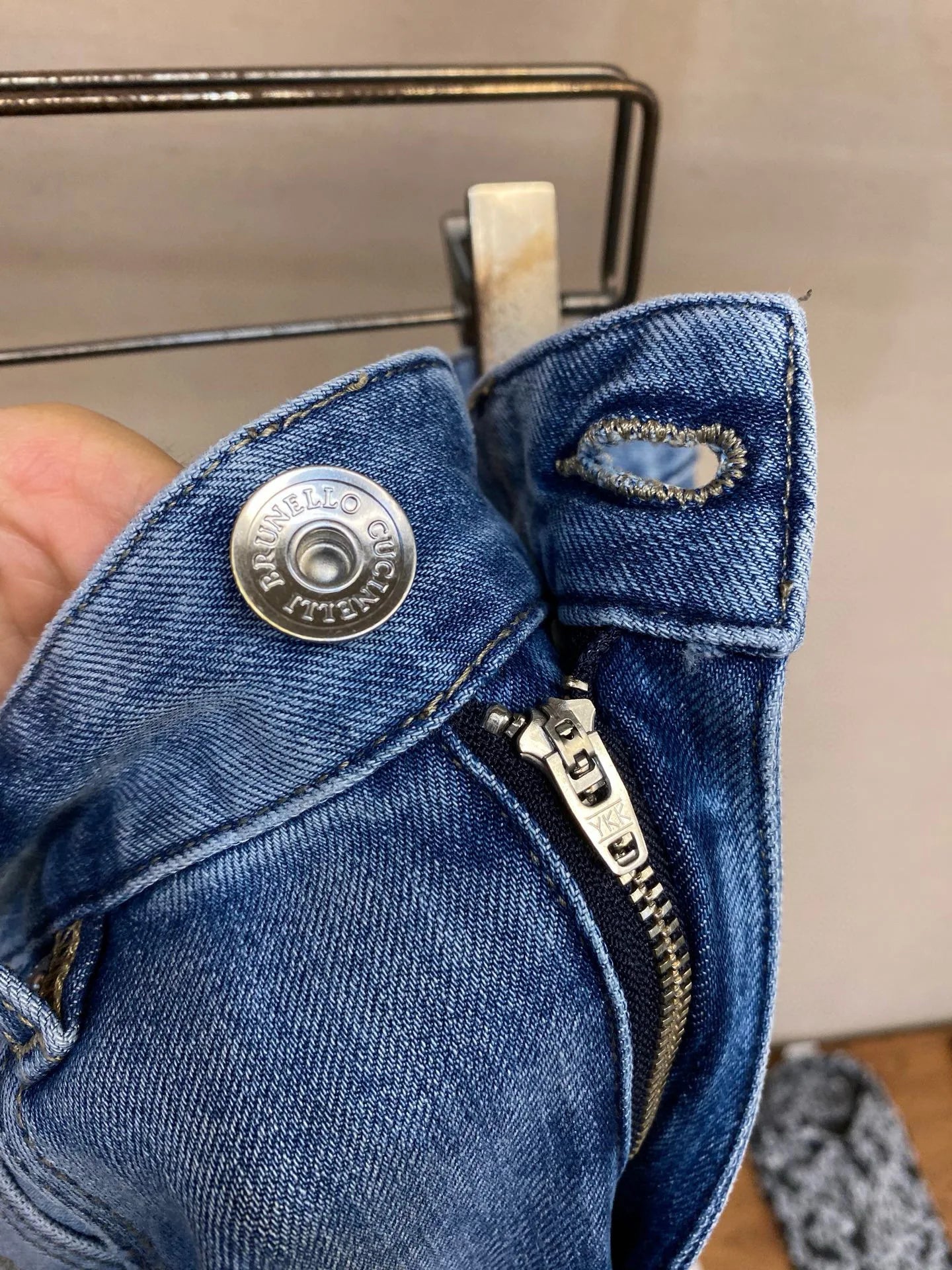 Italy BC men's spring and summer new washed blue micro-elastic breathable fashion casual old money wind small straight jeans