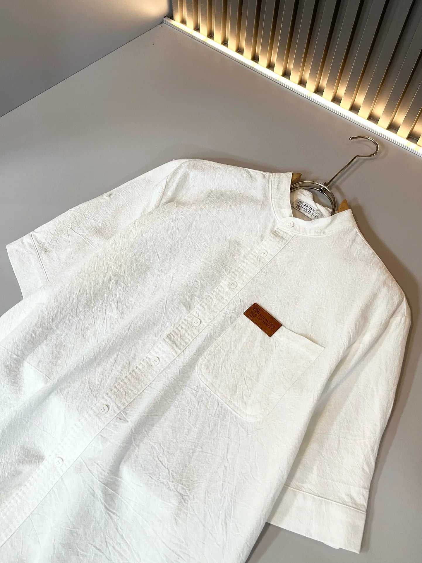 BC old money style men's clothing 24 autumn new solid color simple and versatile fashion business casual short-sleeved shirt
