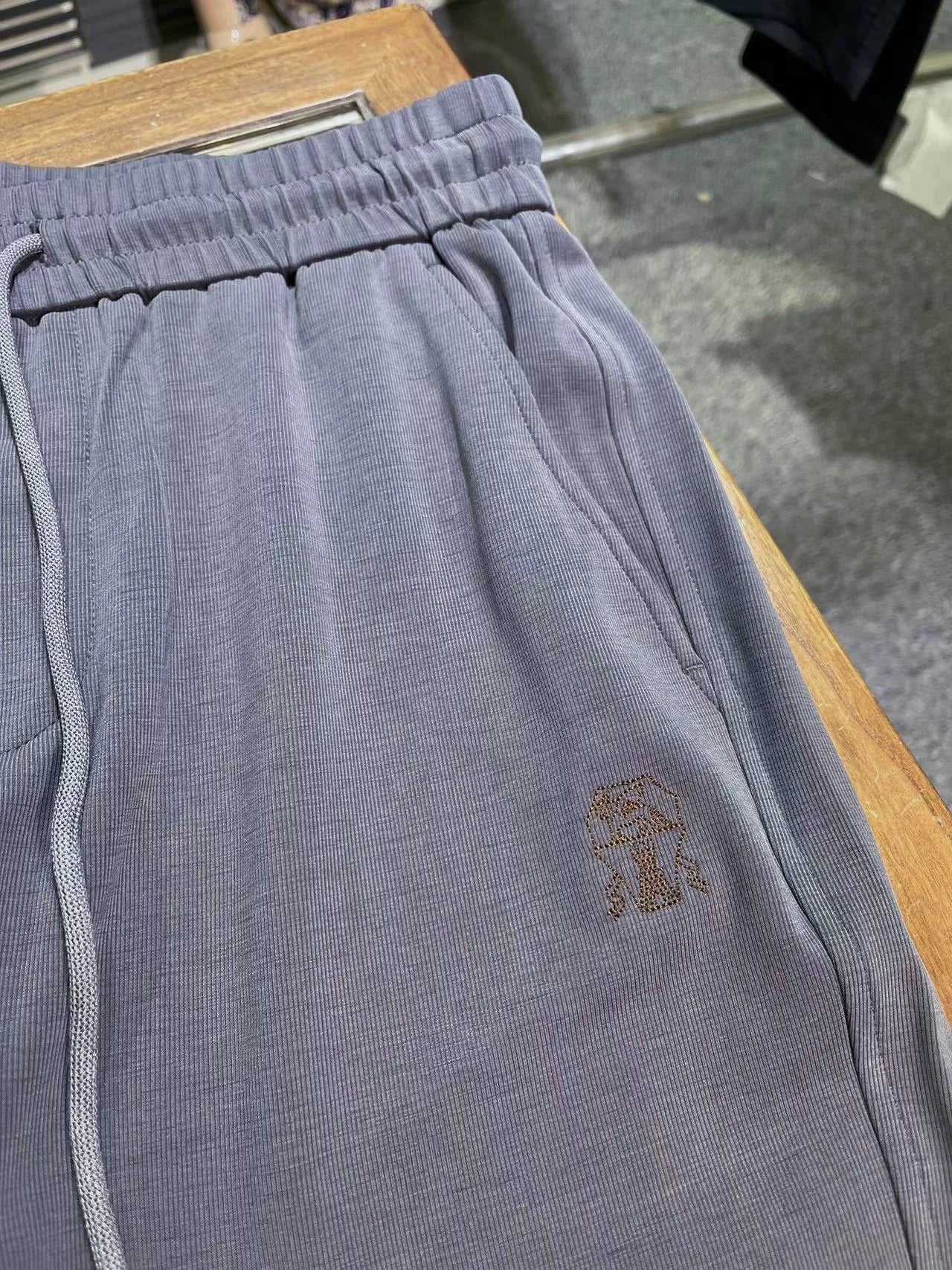 Italy BC men's summer new woven breathable fabric fashion old money style men's thin straight casual pants
