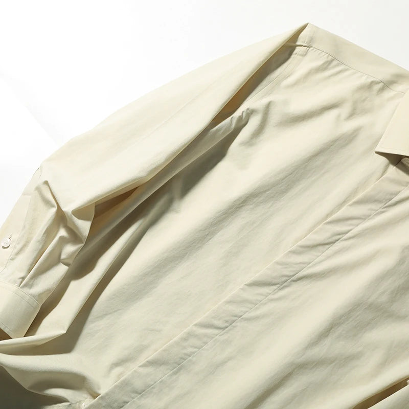 Tencel cotton blend autumn fashion business casual anti-wrinkle men's long-sleeved shirt
