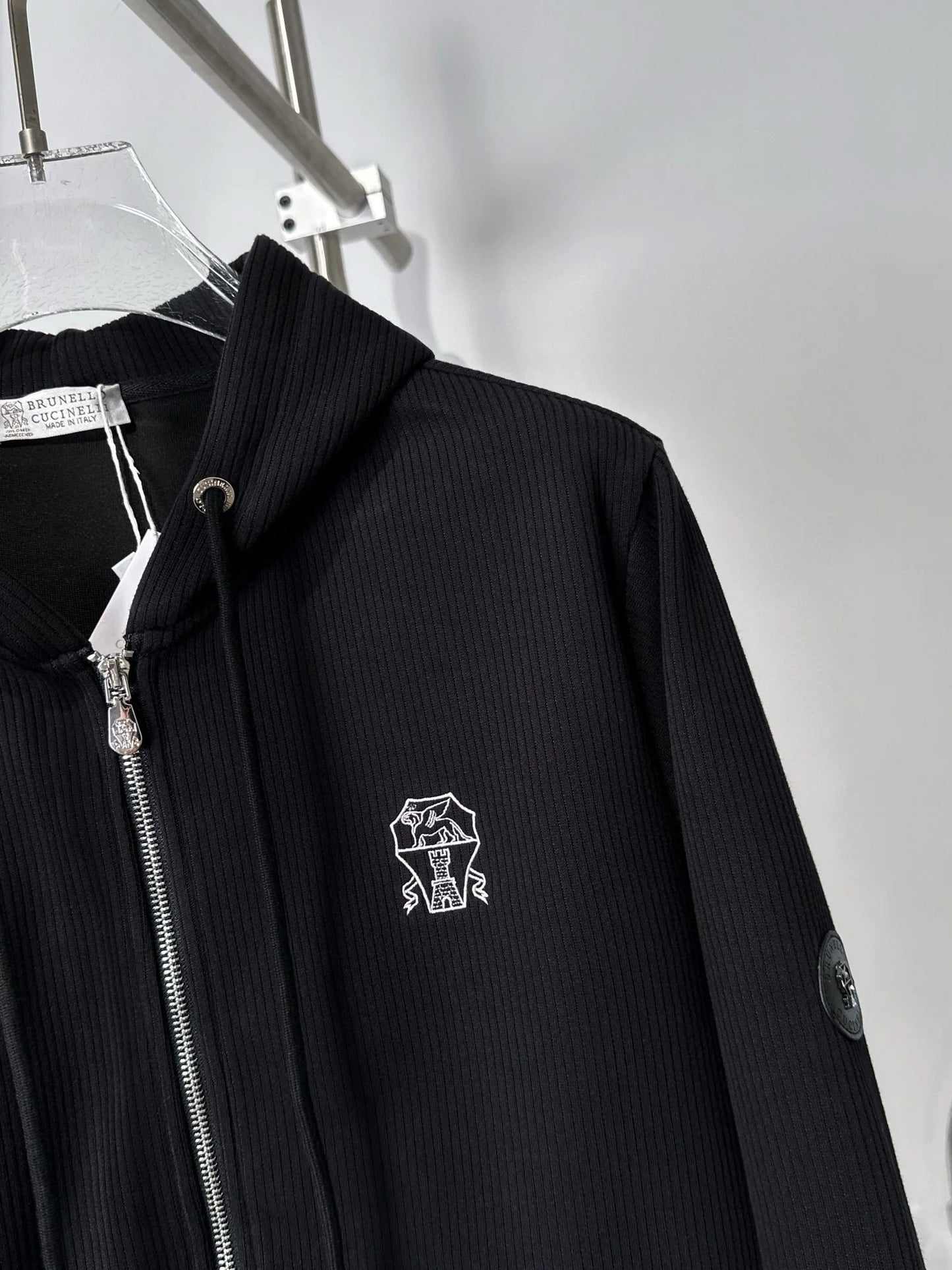 Italian BC old money style autumn and winter woven striped wrinkle resistant fabric simple sports and leisure set