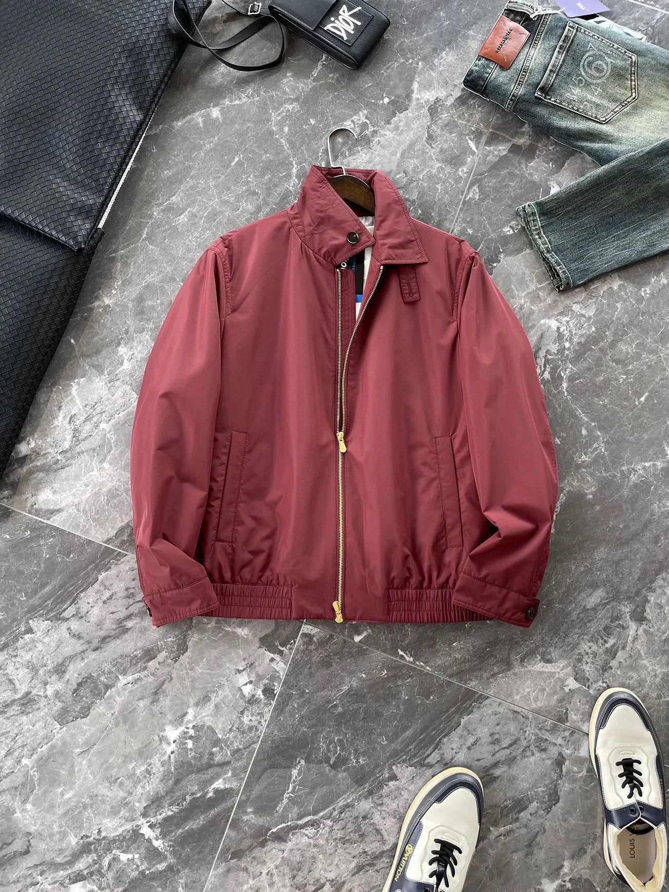 Italy BC men's clothing autumn and winter new fashion casual old money wind Harrington built-in thin cotton thermal jacket