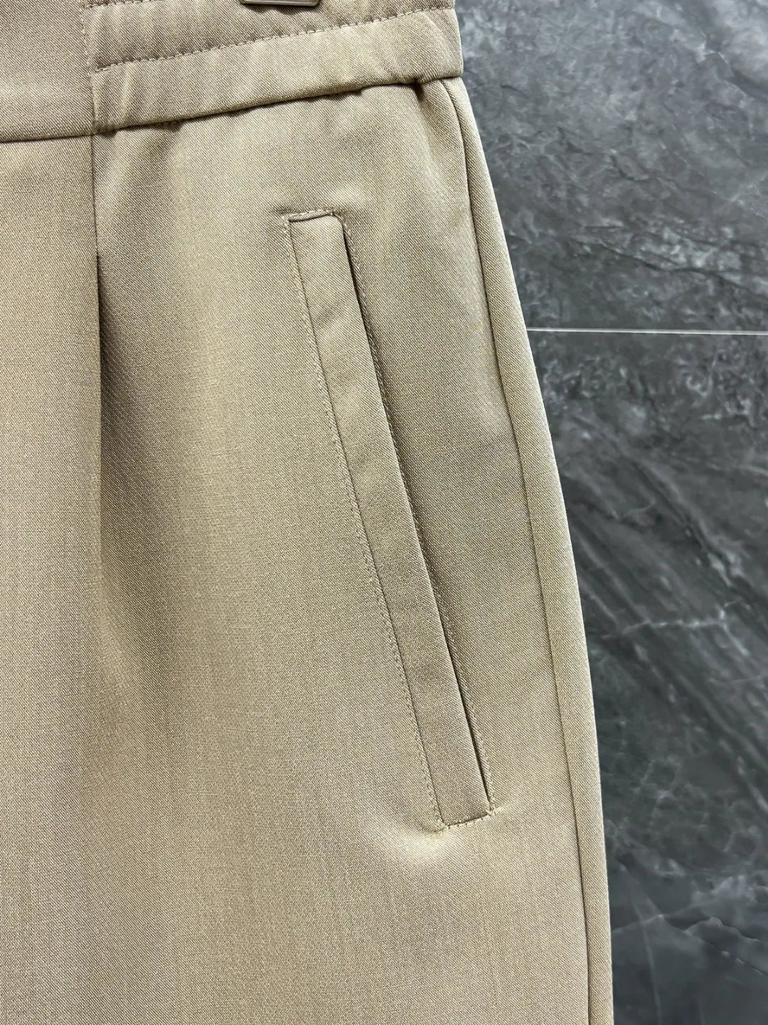 Italian Kiton Simple and Versatile Elastic Waist Straight Leg Linen Casual Shorts