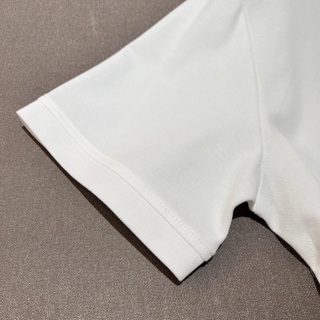 Italian European and American luxury old money style men's clothing summer business simple casual lapel short-sleeved polo shirt