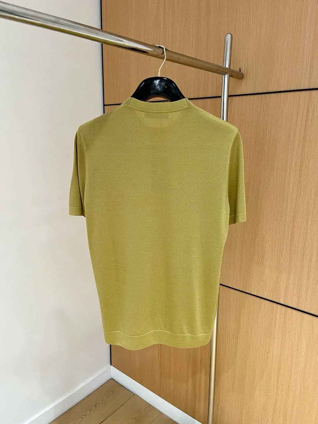Italian LP Men's Spring/Summer New Collection Wool Sand Thread Cotton Simple Fashion Round Neck Knitted Short Sleeve T-shirt