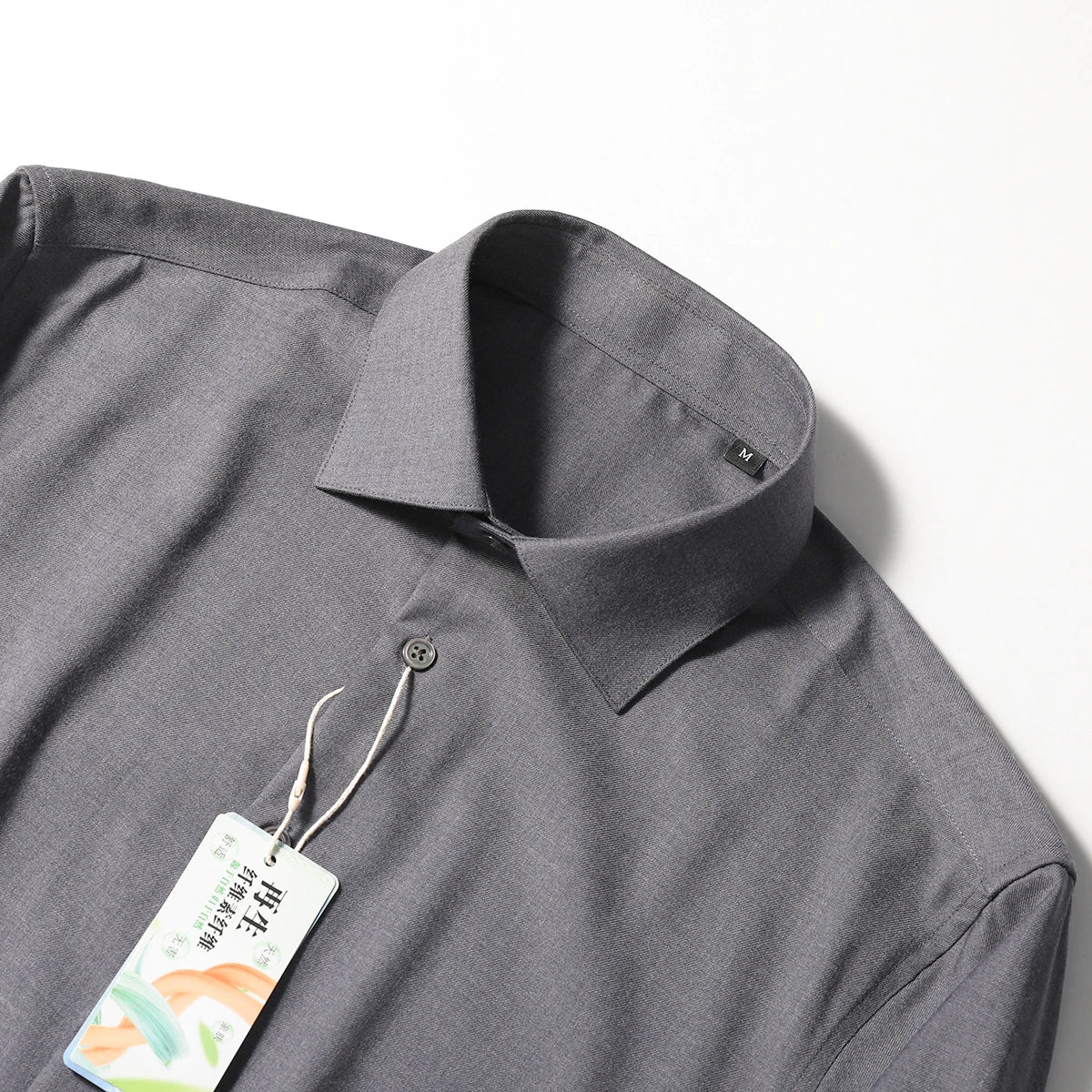 ZZ Italian Luxury, Spring and Autumn Business Casual Long Sleeve Shirt Men's Easy Care Bottom Shirt