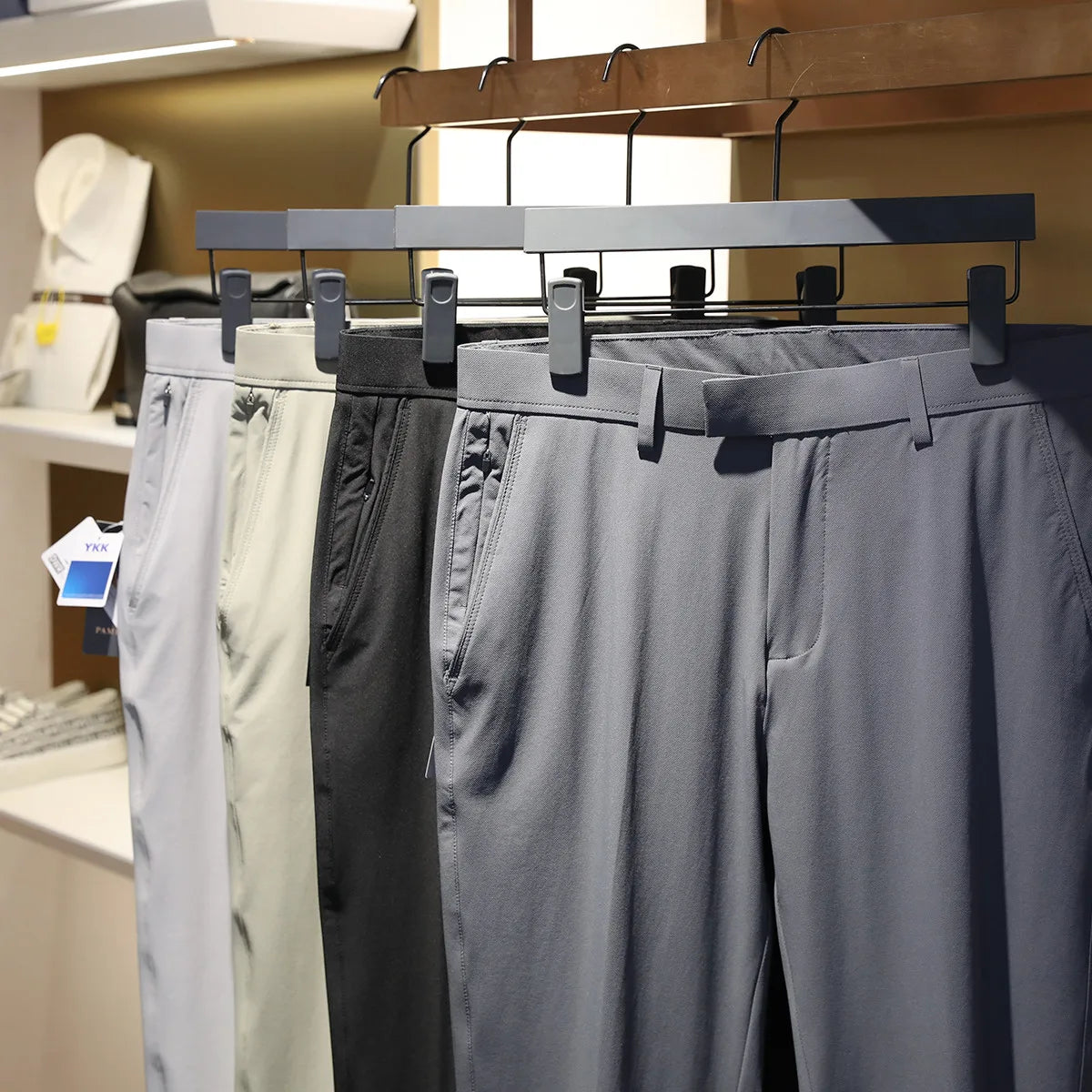 Italian light luxury ZZ 2025 summer new business casual trousers elastic three-proof anti-wrinkle quick-drying trousers