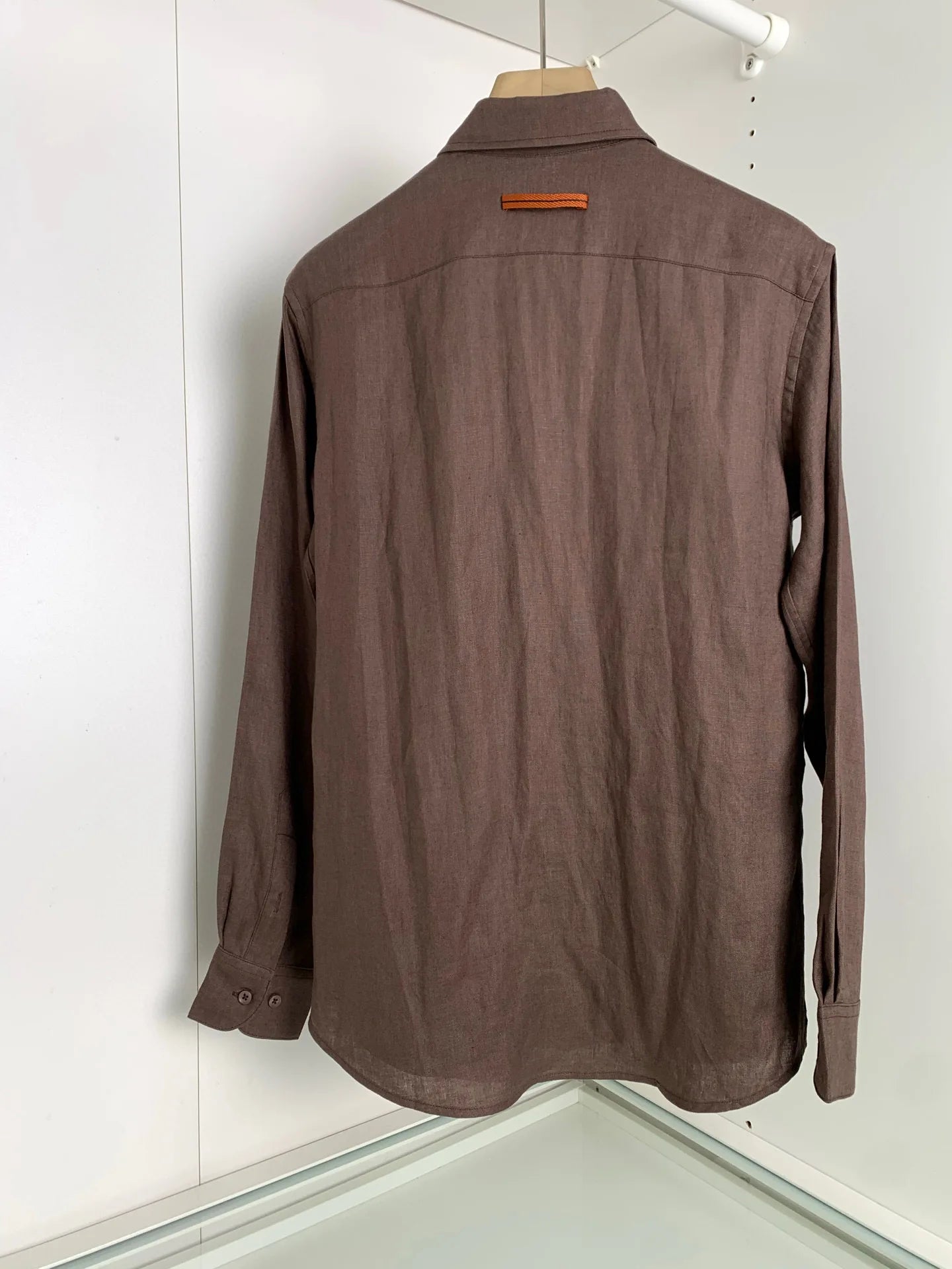 【Multiple color options】100% linen loose cut light luxury business casual breathable linen long sleeve shirt