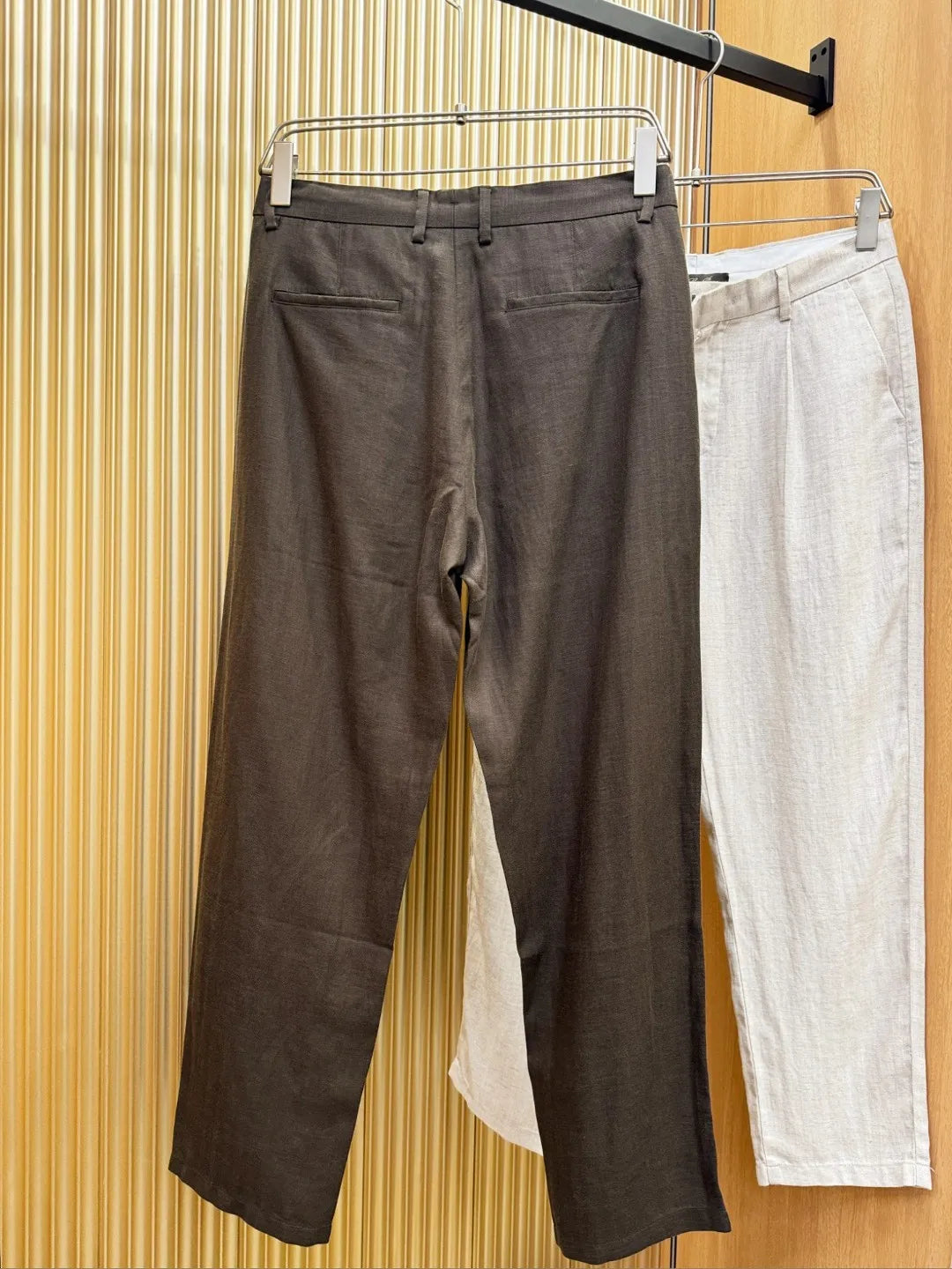 Italian LP light luxury minimalist summer high version straight pants business casual tencel linen pants men