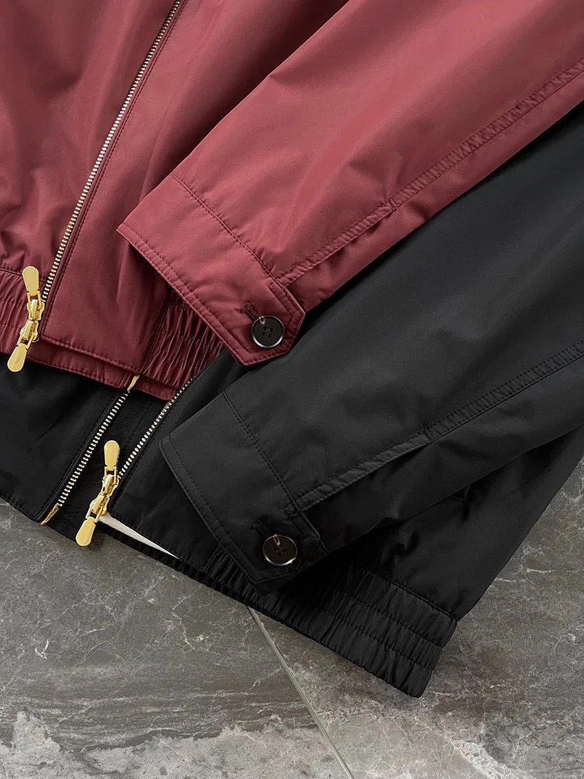 Italy BC men's clothing autumn and winter new fashion casual old money wind Harrington built-in thin cotton thermal jacket