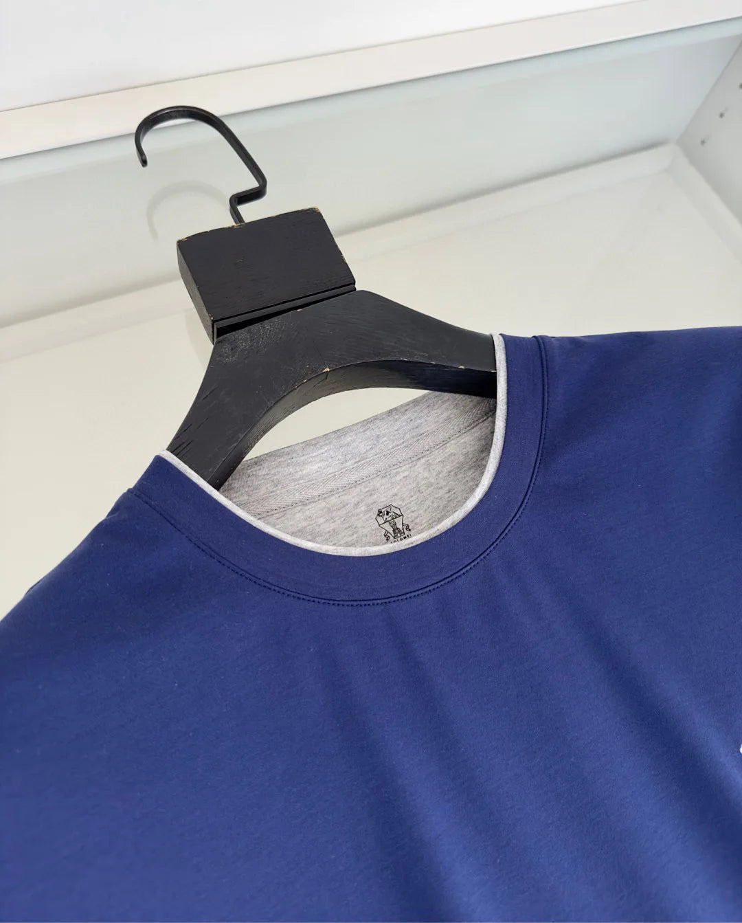 Italy BC men's clothing 25 summer new long-staple cotton breathable fake two fashion casual old money wind short-sleeved T-shirt