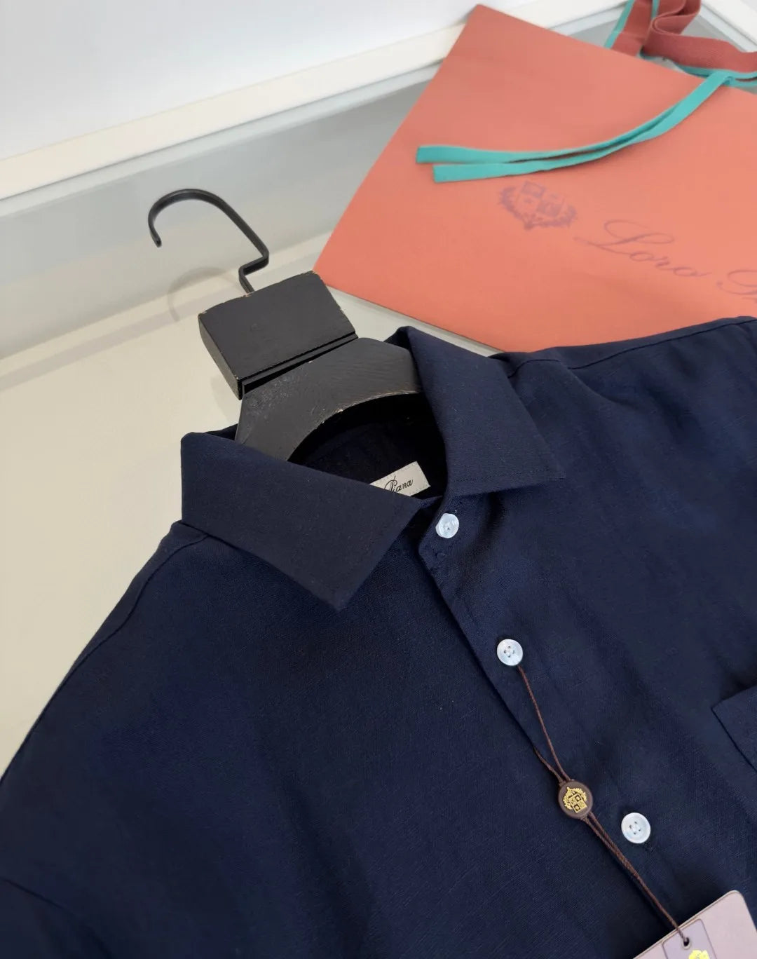 Italian LP Light Luxury Men's Spring and Summer Pure Linen Business Casual Elegant Long Sleeve Shirt Shirt