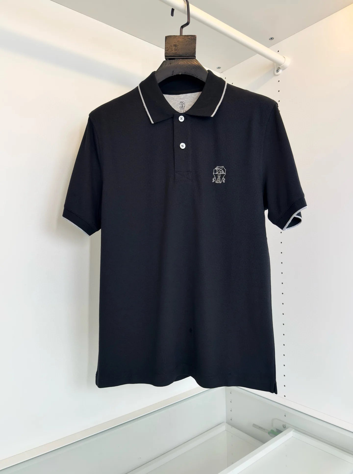 Italy BC 25 summer new Italian two-button contrasting color fashion casual old money wind short-sleeved polo shirt