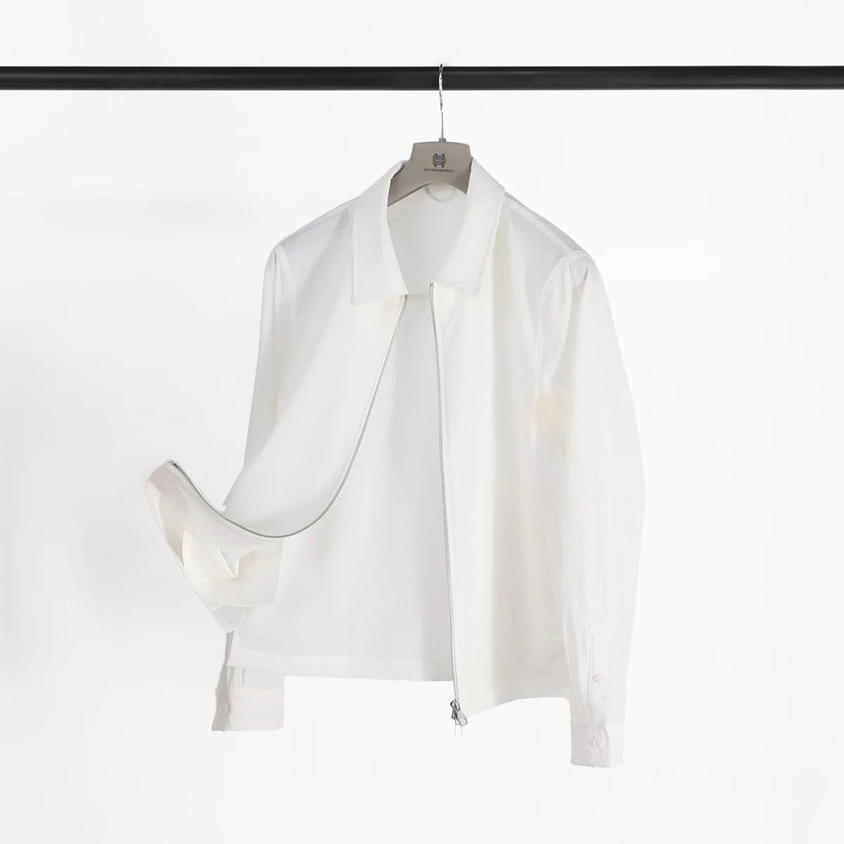 2025 spring and summer new men's high sense business casual breathable seersucker shirt lapel jacket jacket