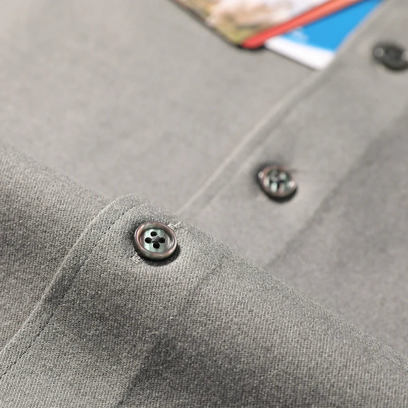 Tencel wool blend, autumn and winter fashion anti-wrinkle non-ironing long-sleeved shirt men's business casual shirt