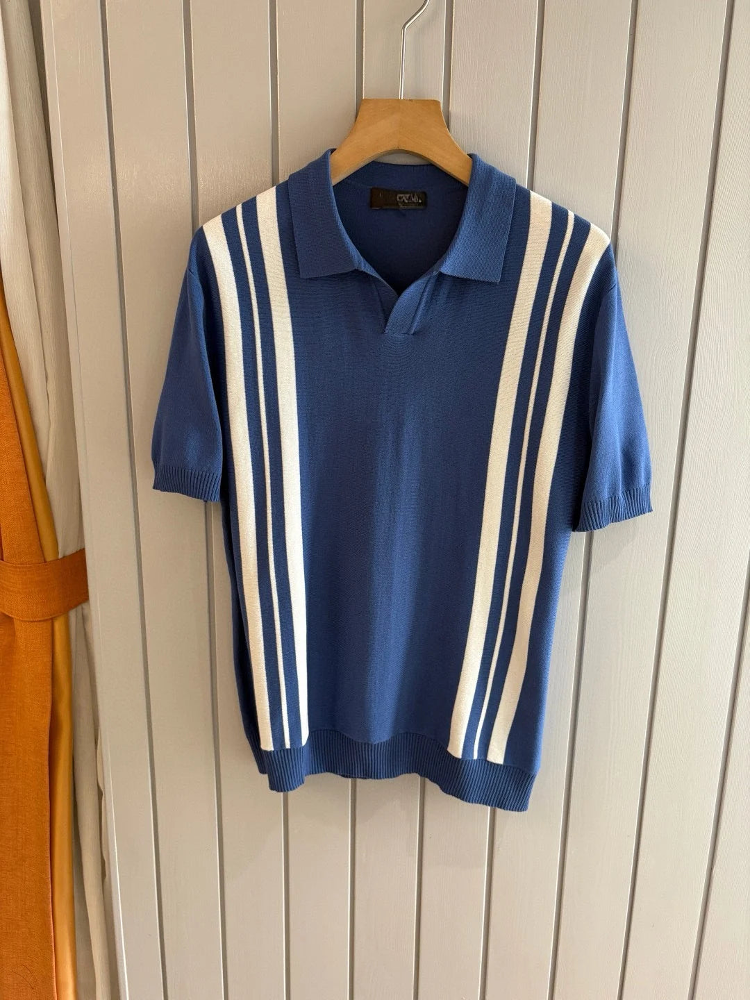 Italian LP old money wind 25 summer cashmere mulberry silk lapel short-sleeved business casual polo shirt