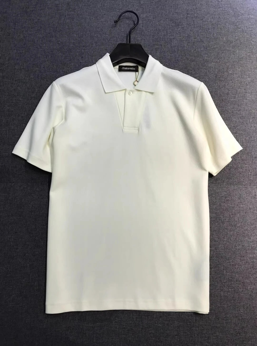 Italian LP old money style light luxury men's summer simple business casual lapel short sleeved polo shirt