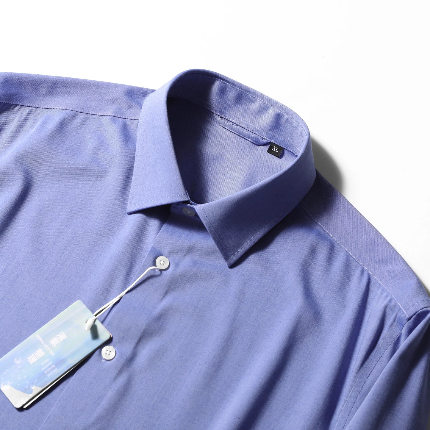ZZ spring new men's business casual liquid ammonia cotton long-sleeved shirt formal professional shirt