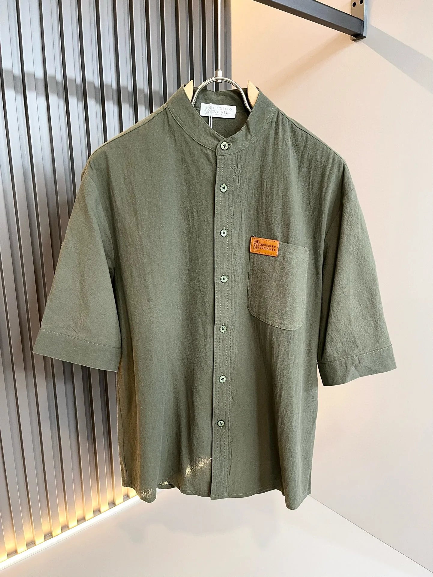BC old money style men's clothing 24 autumn new solid color simple and versatile fashion business casual short-sleeved shirt