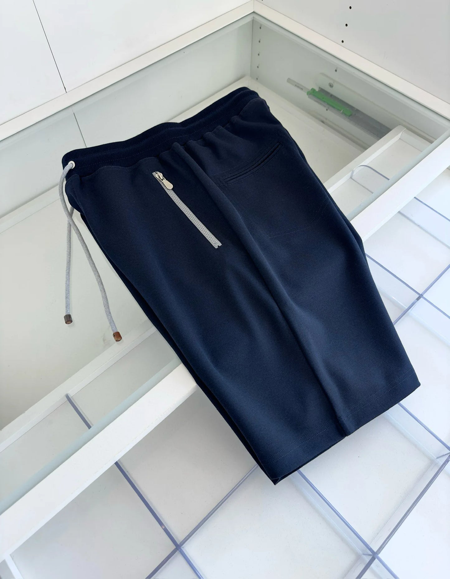 Italian BC high count pure cotton blended breathable fabric retro shorts