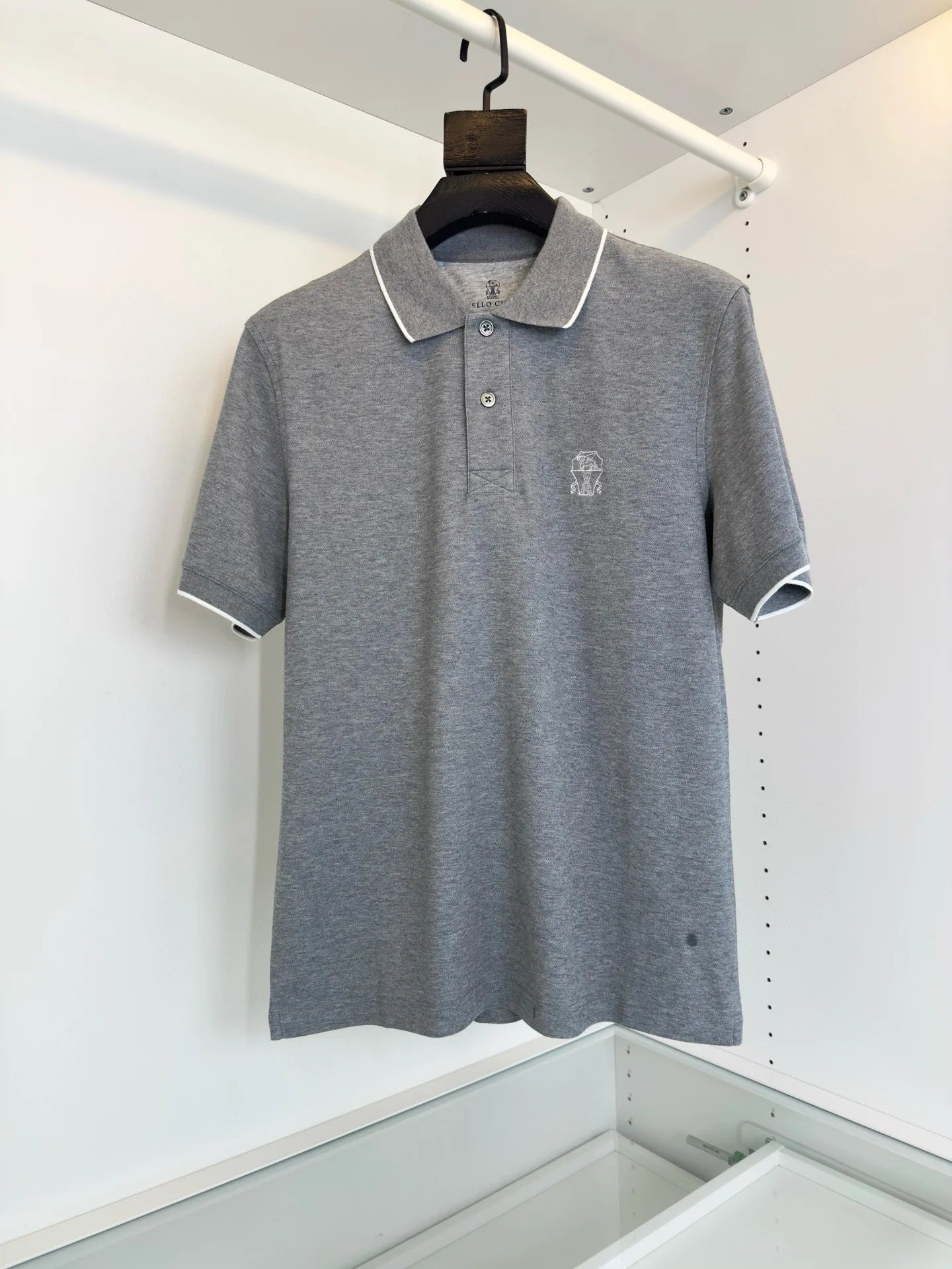 Italy BC 25 summer new Italian two-button contrasting color fashion casual old money wind short-sleeved polo shirt