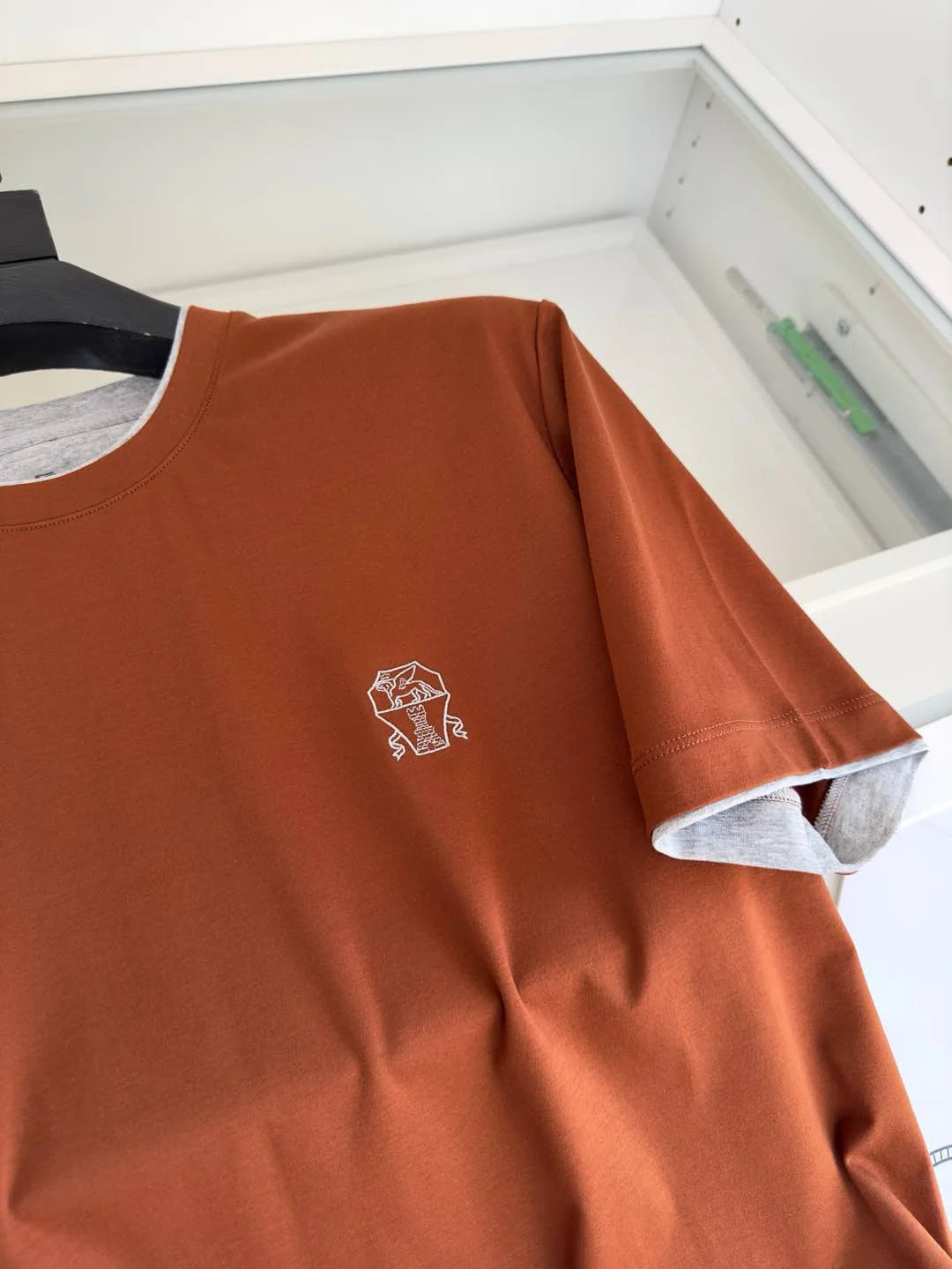 Italy BC men's clothing 25 summer new long-staple cotton breathable fake two fashion casual old money wind short-sleeved T-shirt