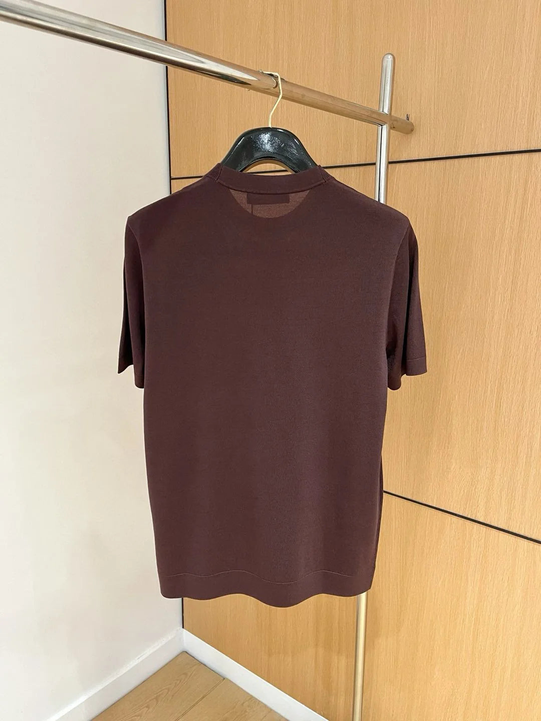 Italian LP Men's Spring/Summer New Collection Wool Sand Thread Cotton Simple Fashion Round Neck Knitted Short Sleeve T-shirt